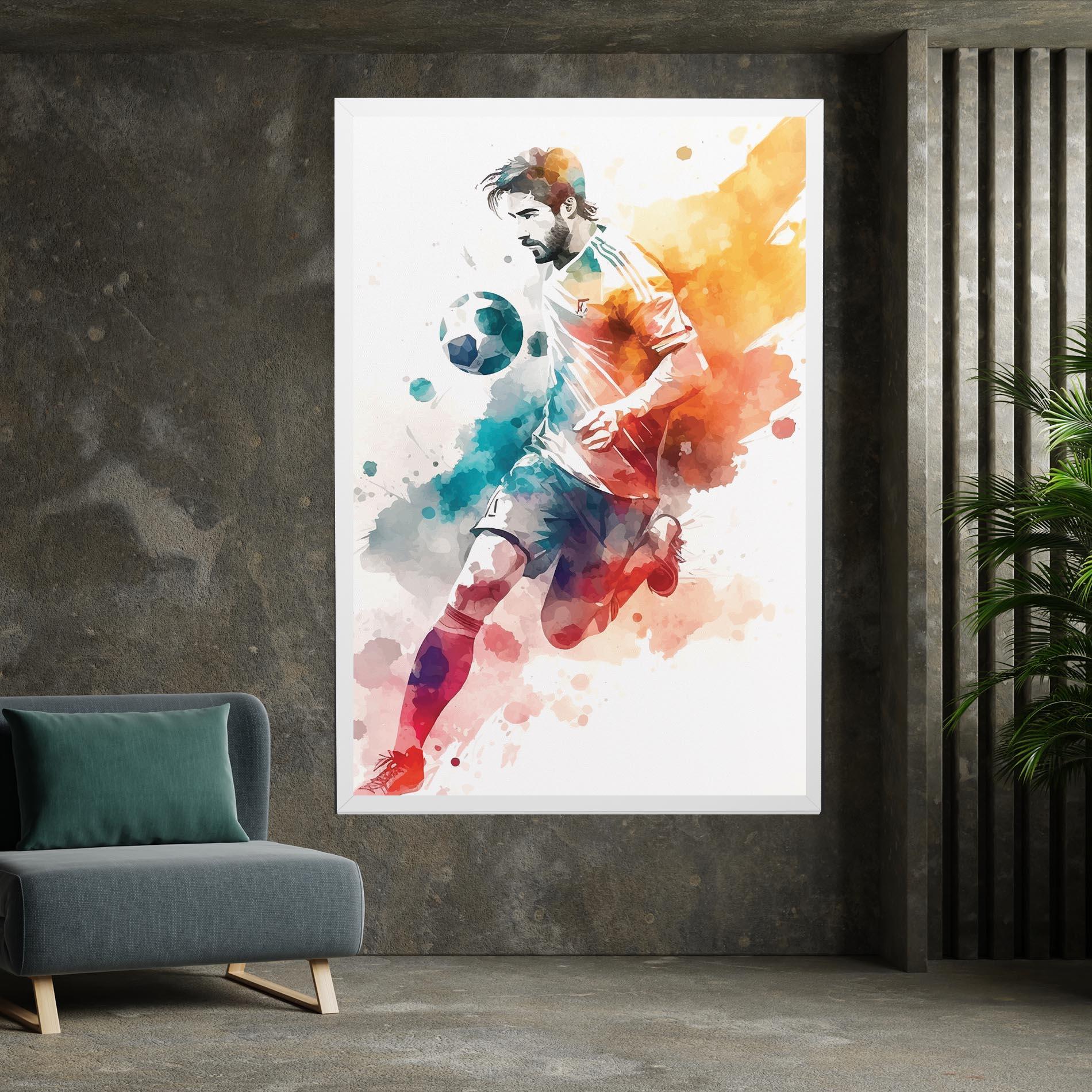 Leinwandbild Football Watercolor mockup 7