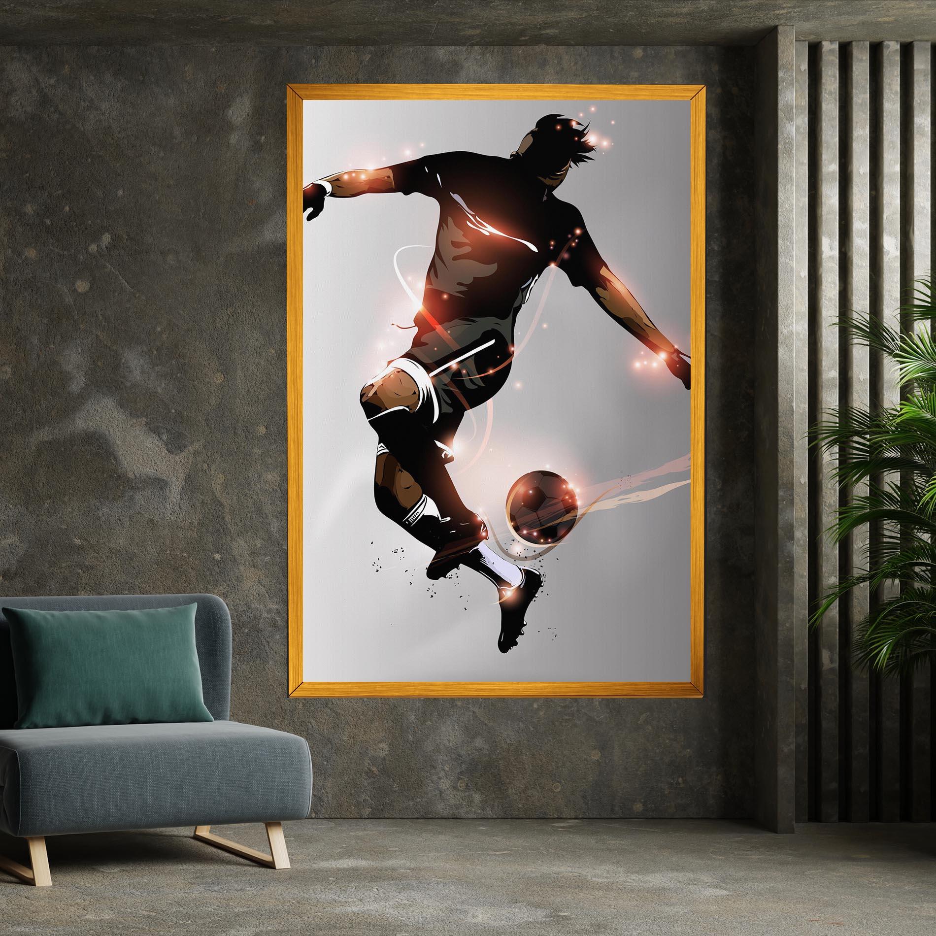 Leinwandbild Football Jump mockup 7