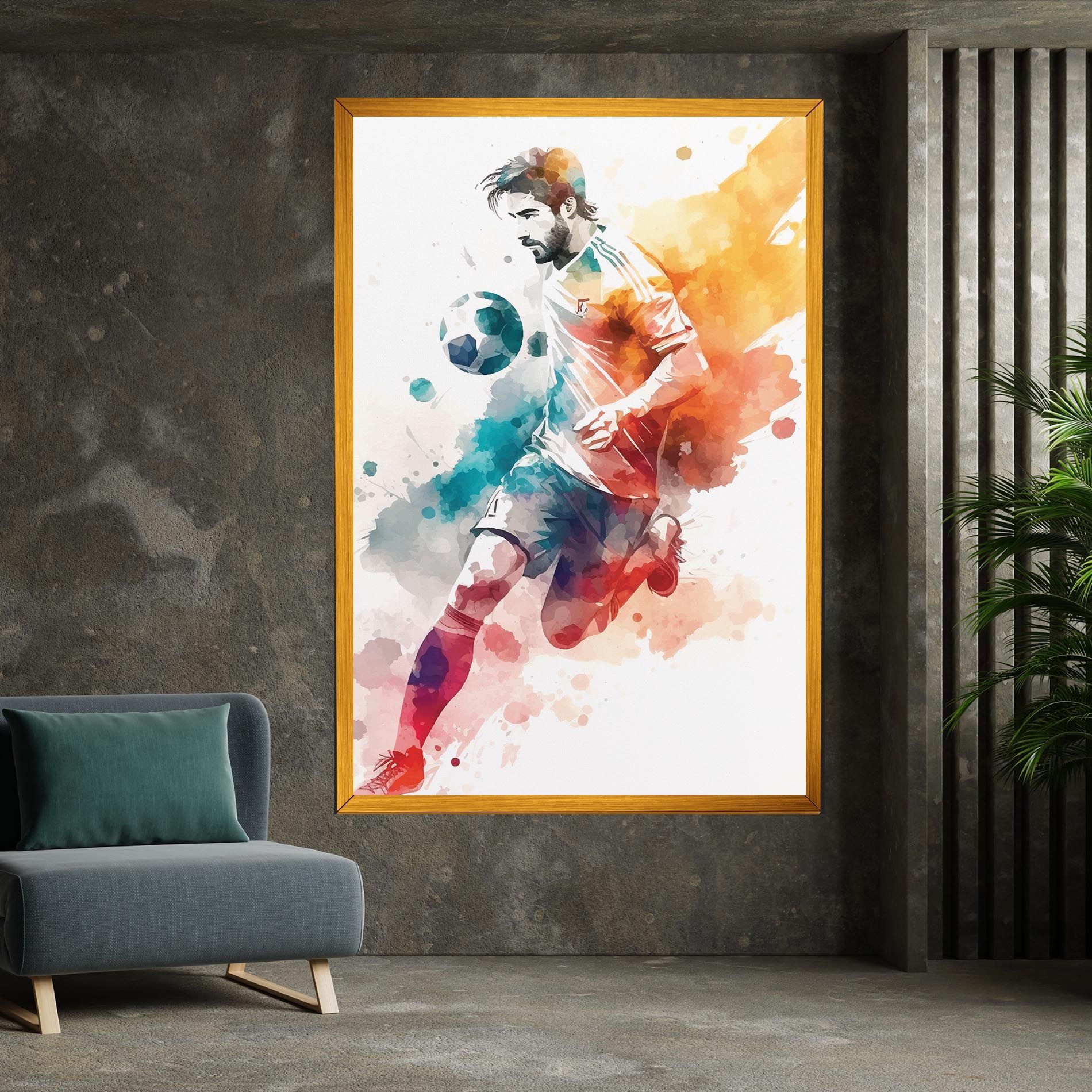 Football Watercolor mockup 7