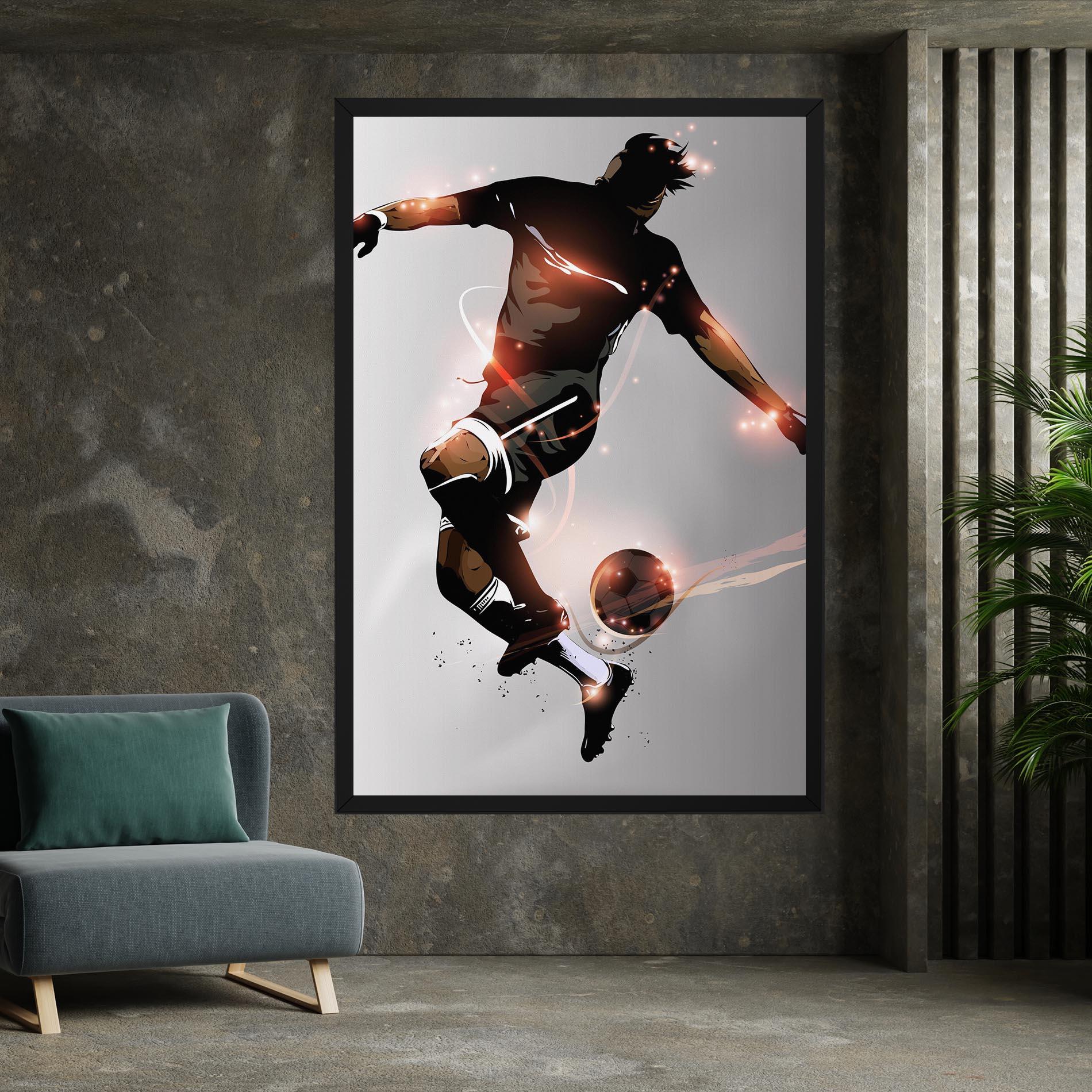 Leinwandbild Football Jump mockup 7