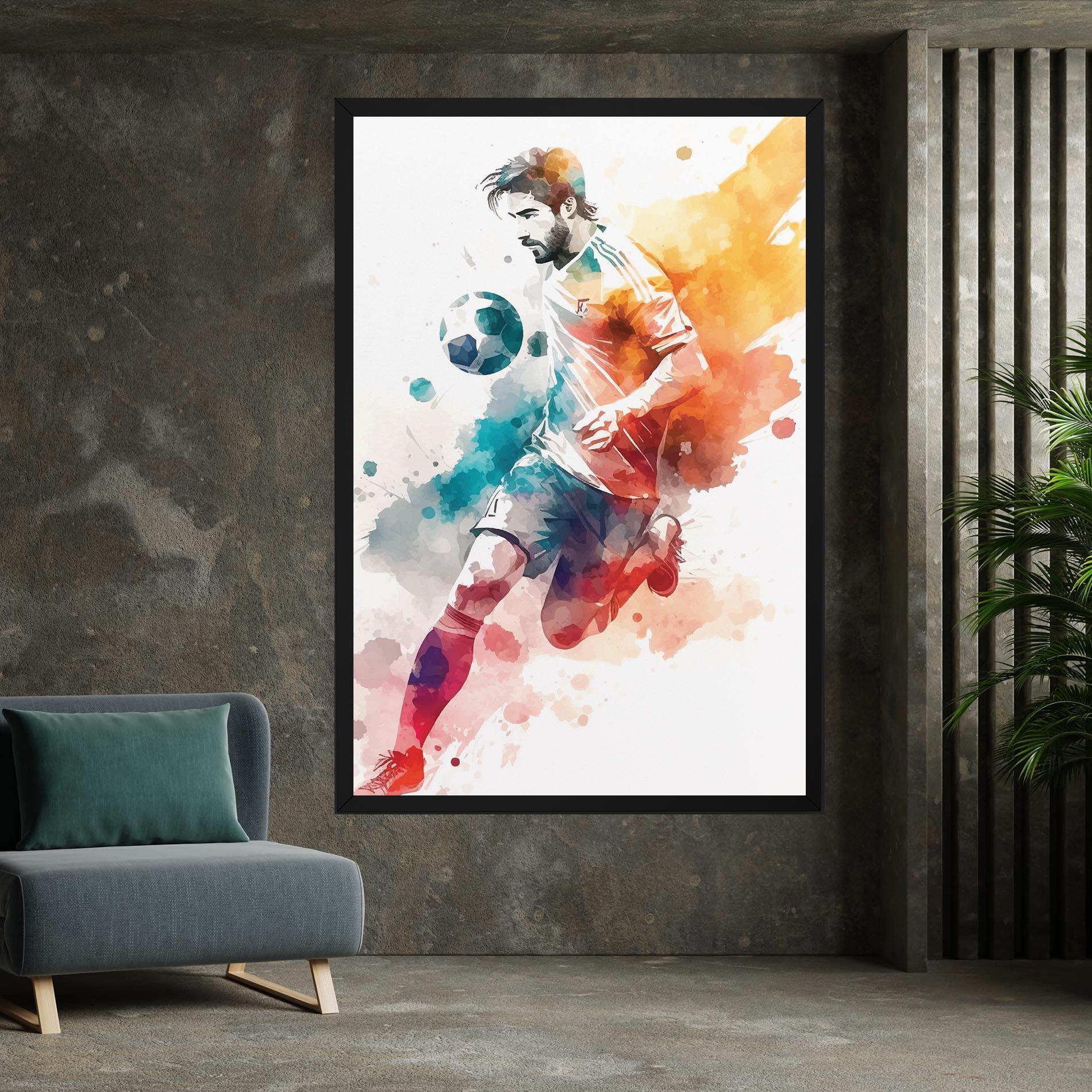 Leinwandbild Football Watercolor mockup 7