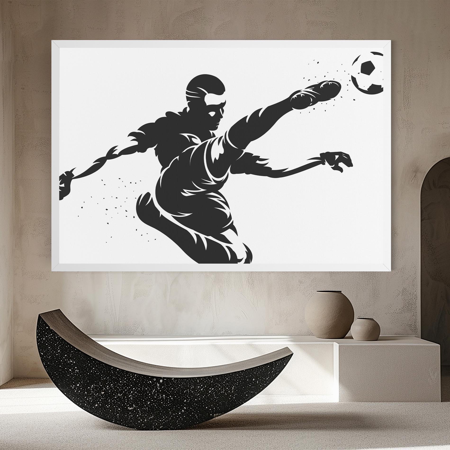 Leinwandbild Air Football mockup 8