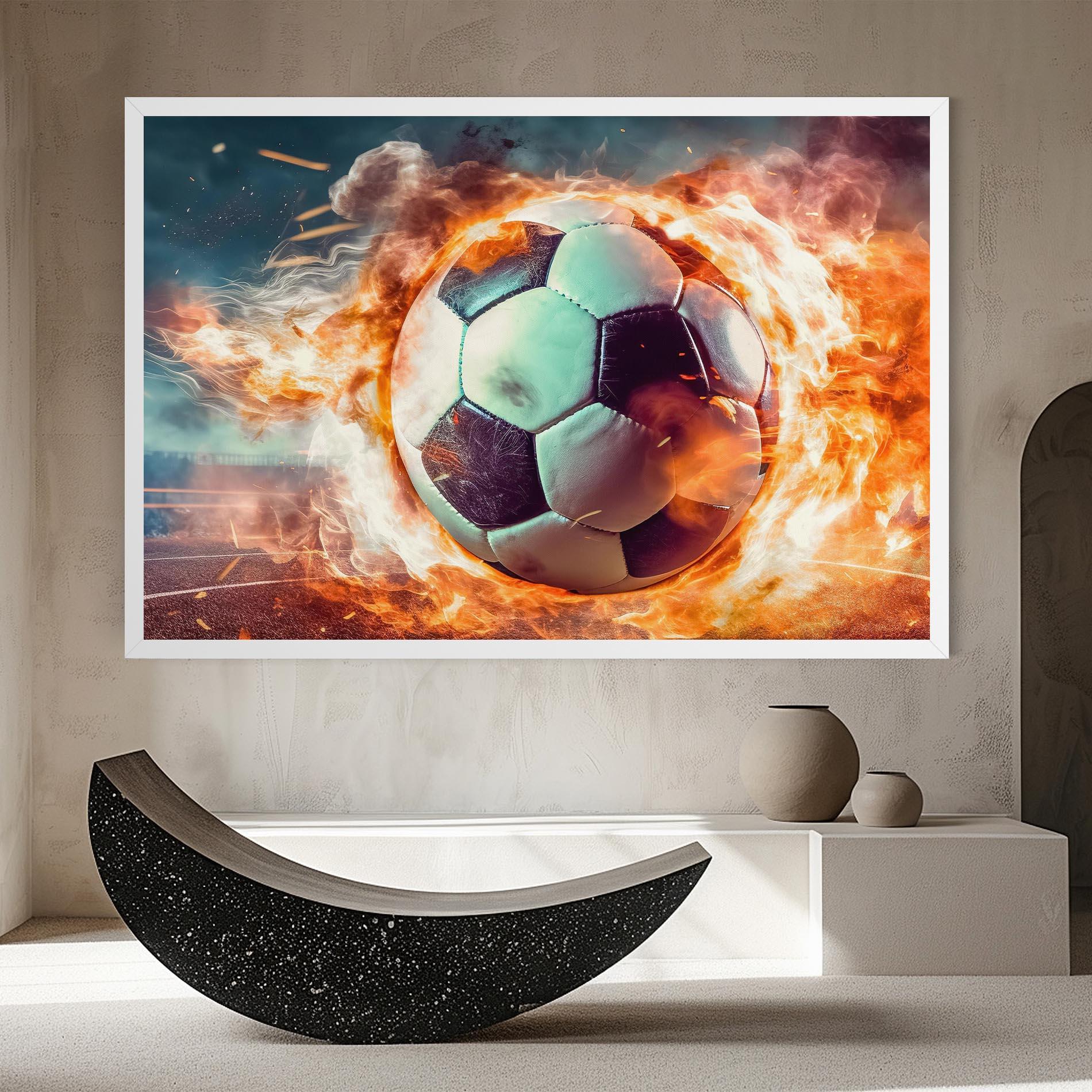 Leinwandbild Football Explosion mockup 8
