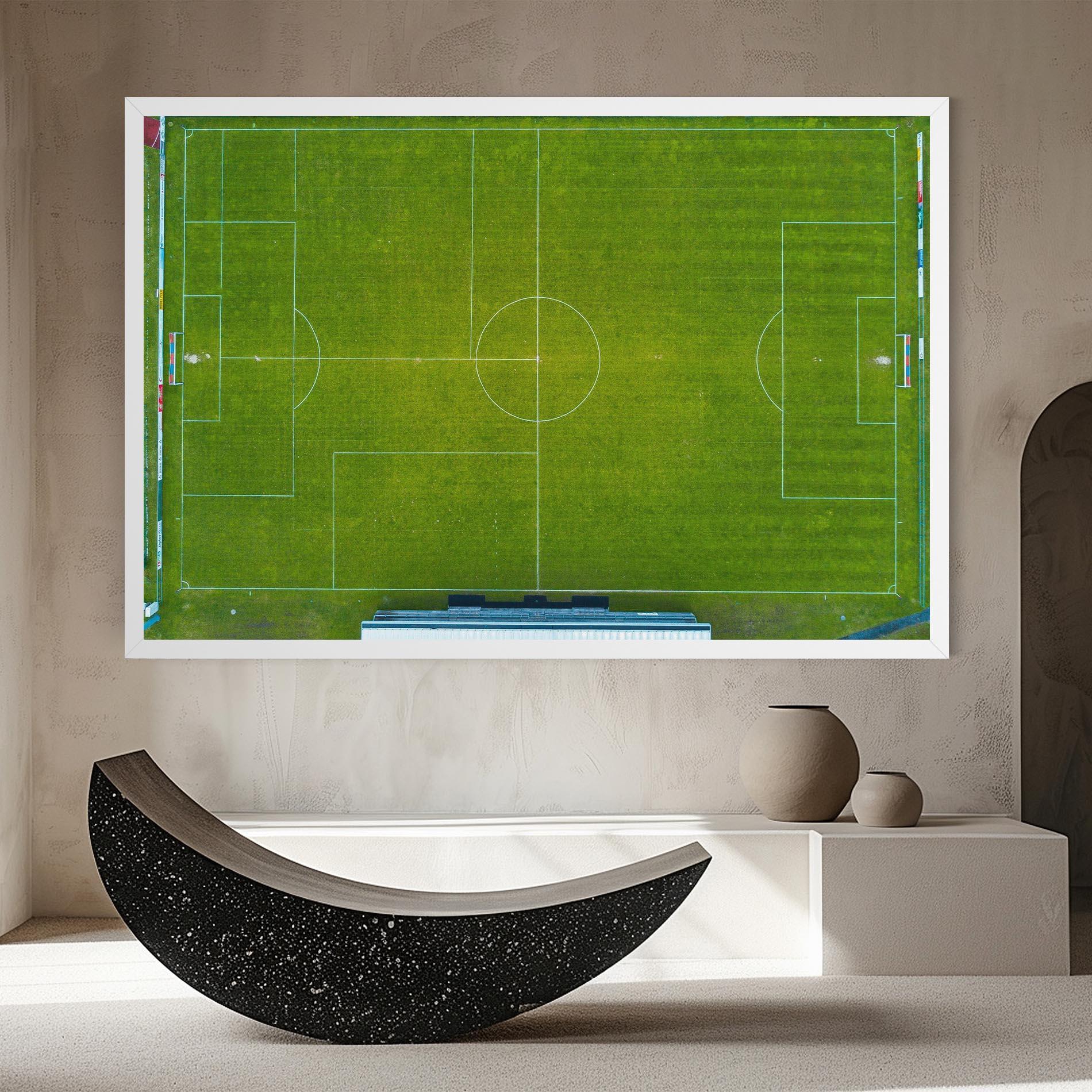 Leinwandbild Green Football Field mockup 8