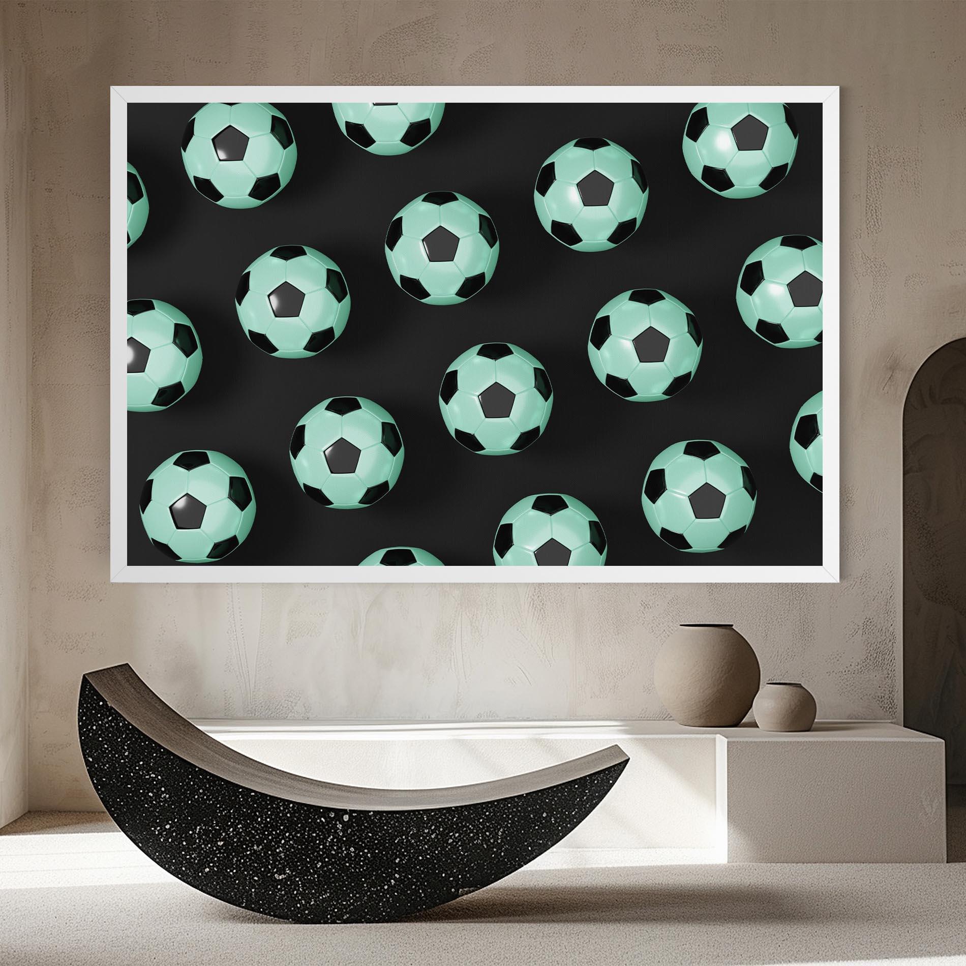 Leinwandbild Green Light Football mockup 8