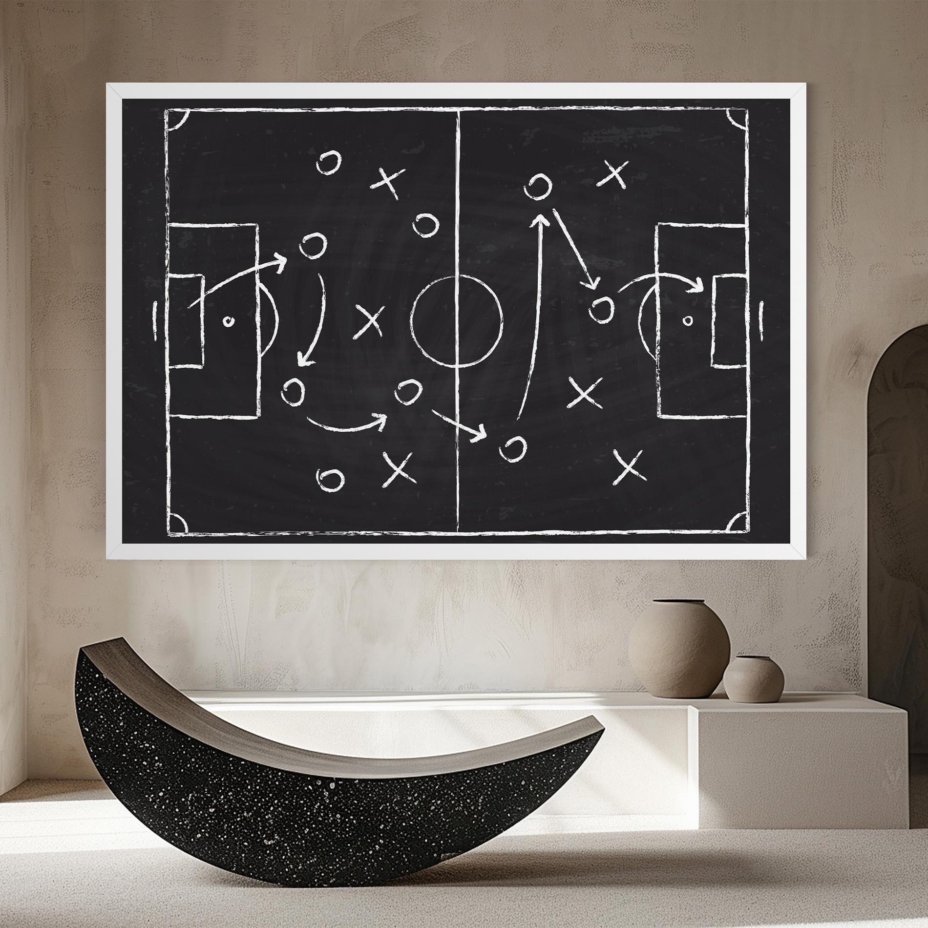 Leinwandbild Grey Board Football mockup 8