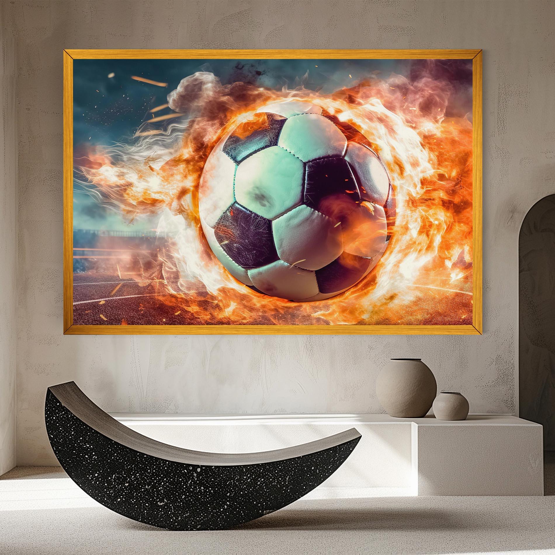 Leinwandbild Football Explosion mockup 8