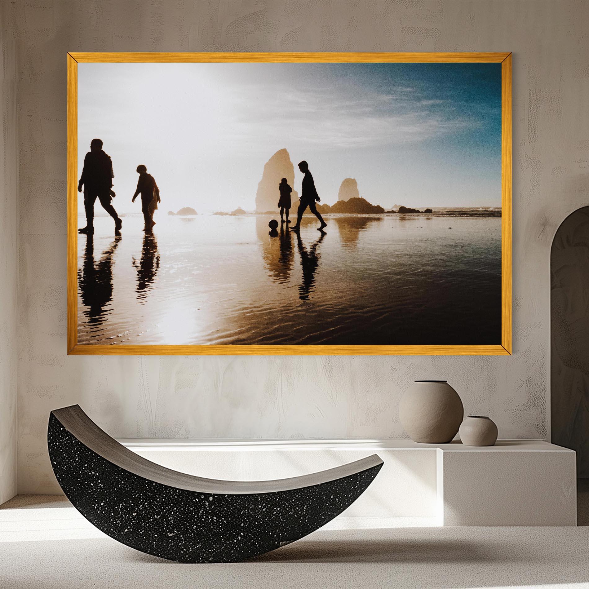 Leinwandbild Football On Water mockup 8