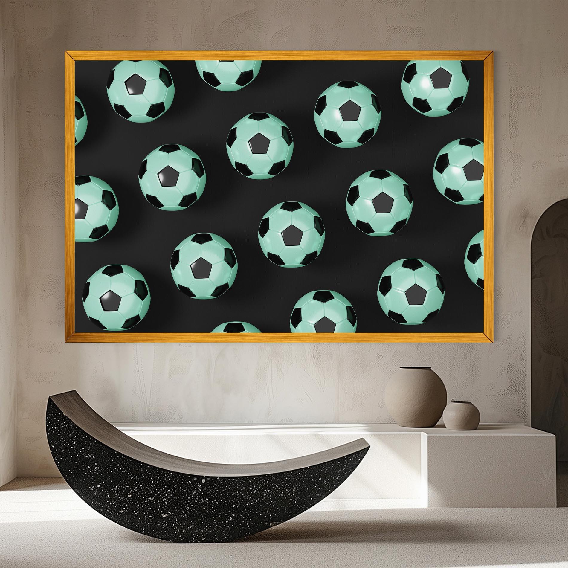 Leinwandbild Green Light Football mockup 8