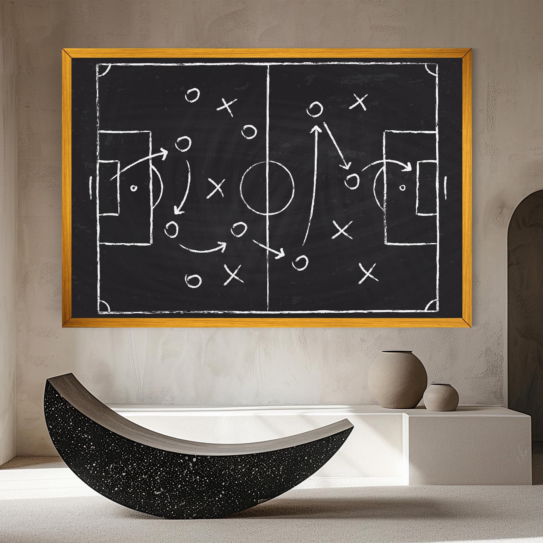 Leinwandbild Grey Board Football mockup 8