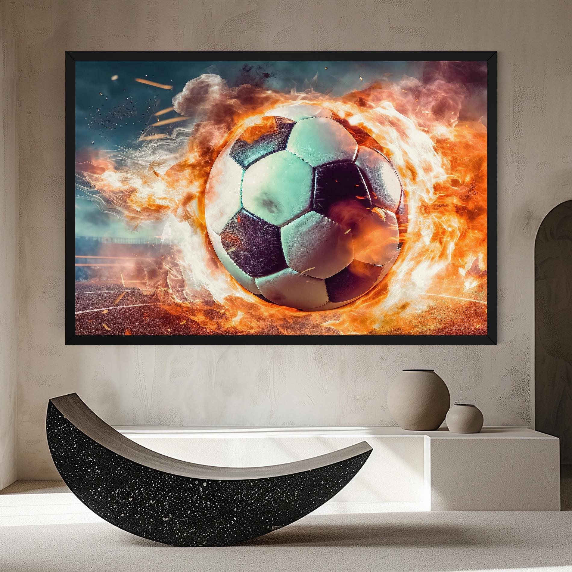 Leinwandbild Football Explosion mockup 8