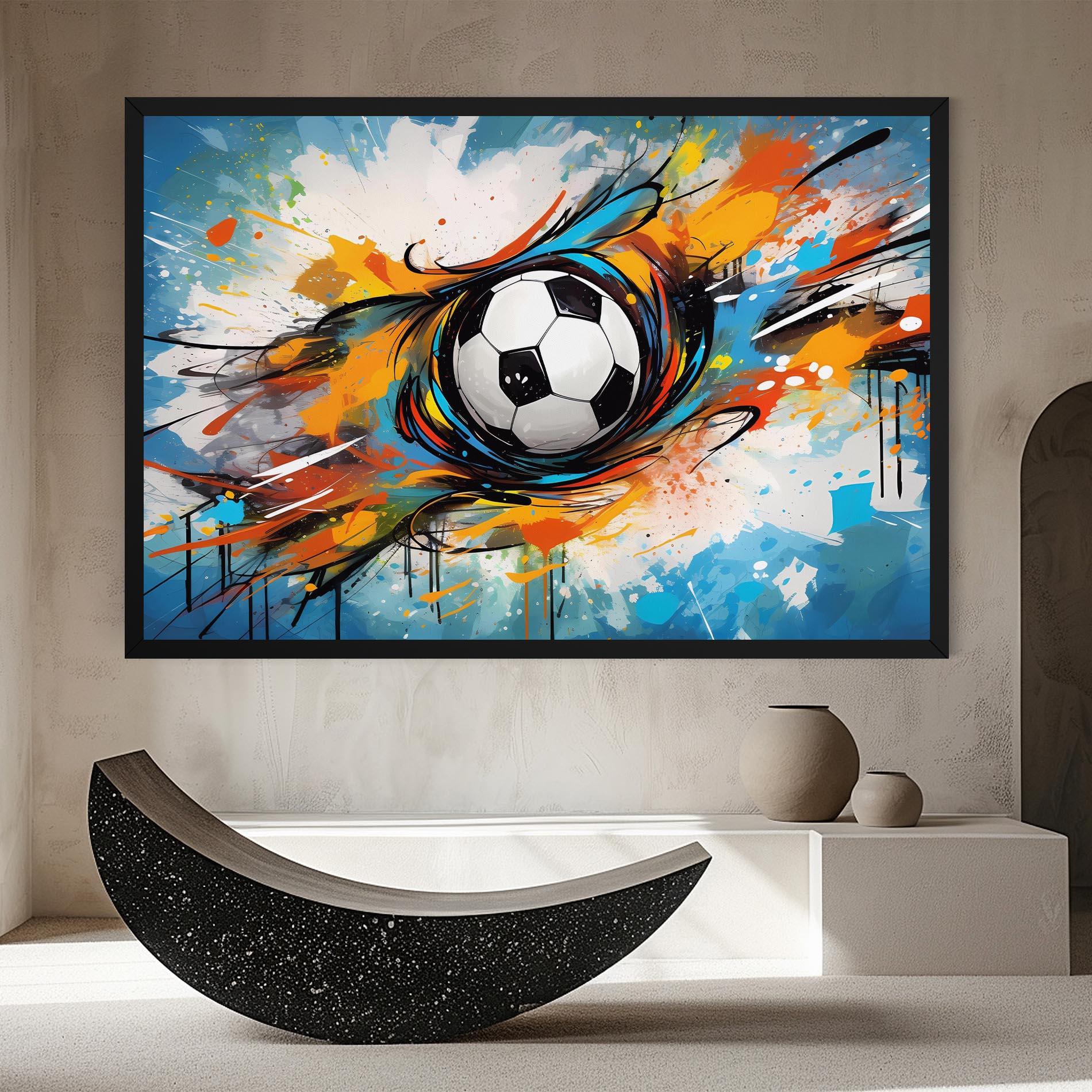 Leinwandbild Football Flight Graffiti mockup 8