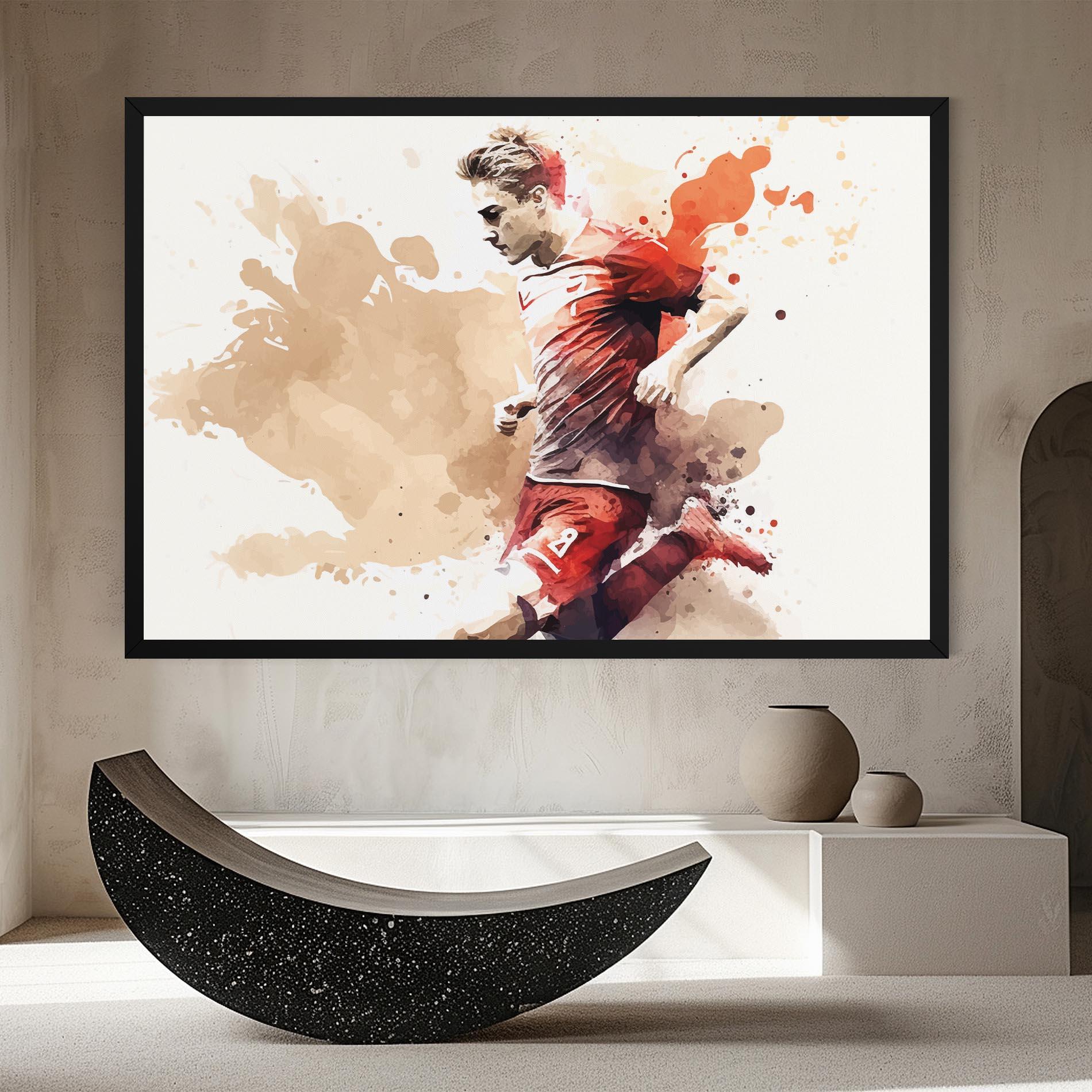 Leinwandbild Football Red Cream mockup 8