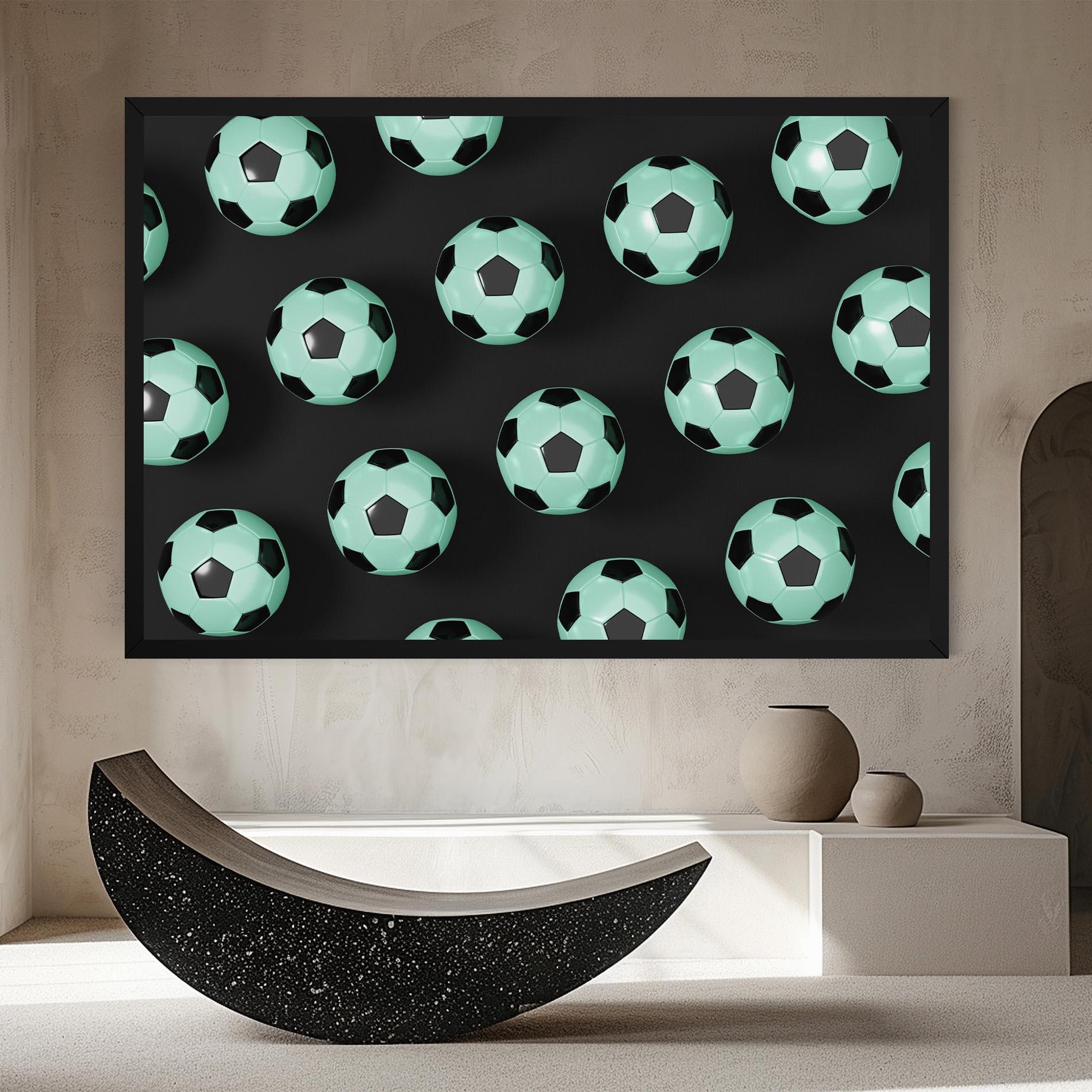Leinwandbild Green Light Football mockup 8