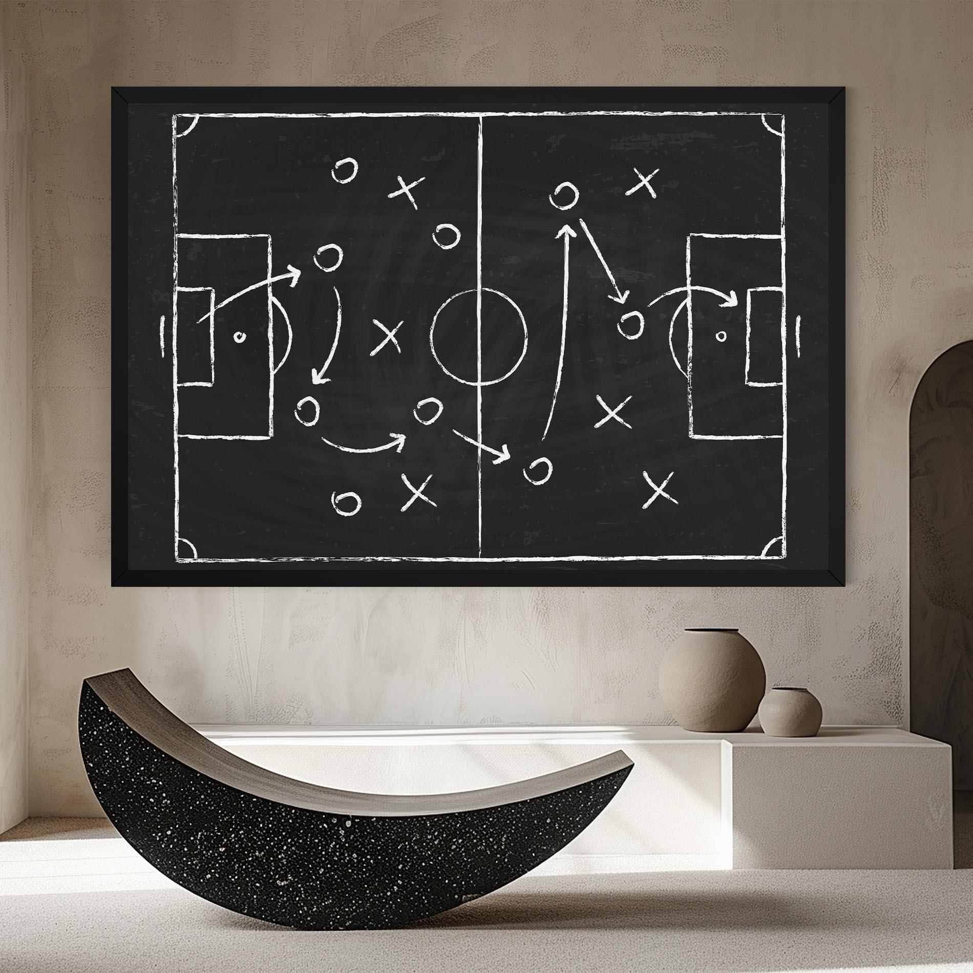 Leinwandbild Grey Board Football mockup 8