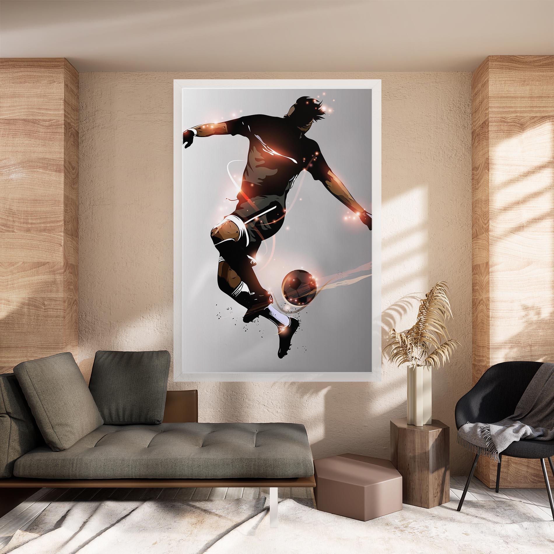 Leinwandbild Football Jump mockup 8