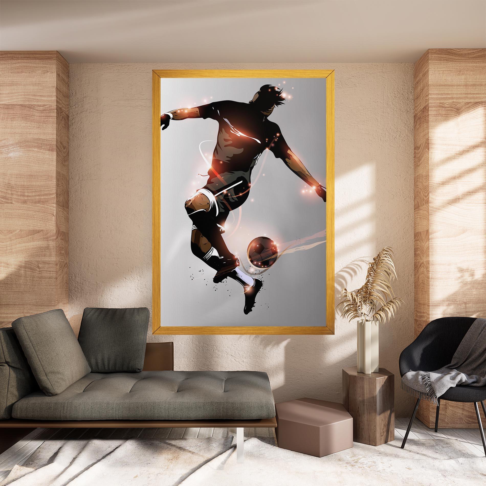 Leinwandbild Football Jump mockup 8