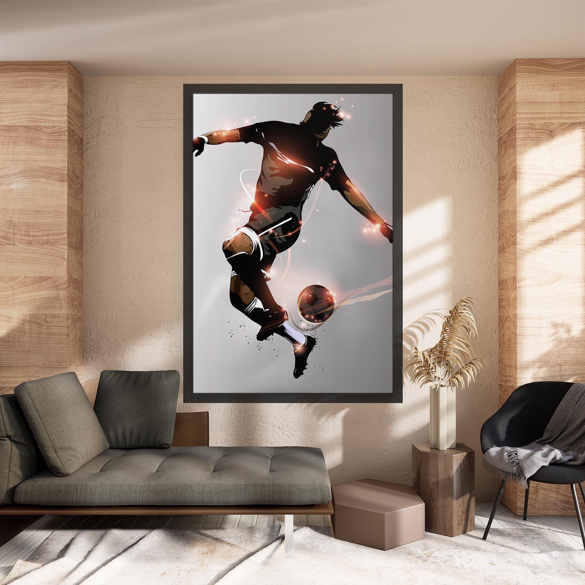 Leinwandbild Football Jump mockup 8