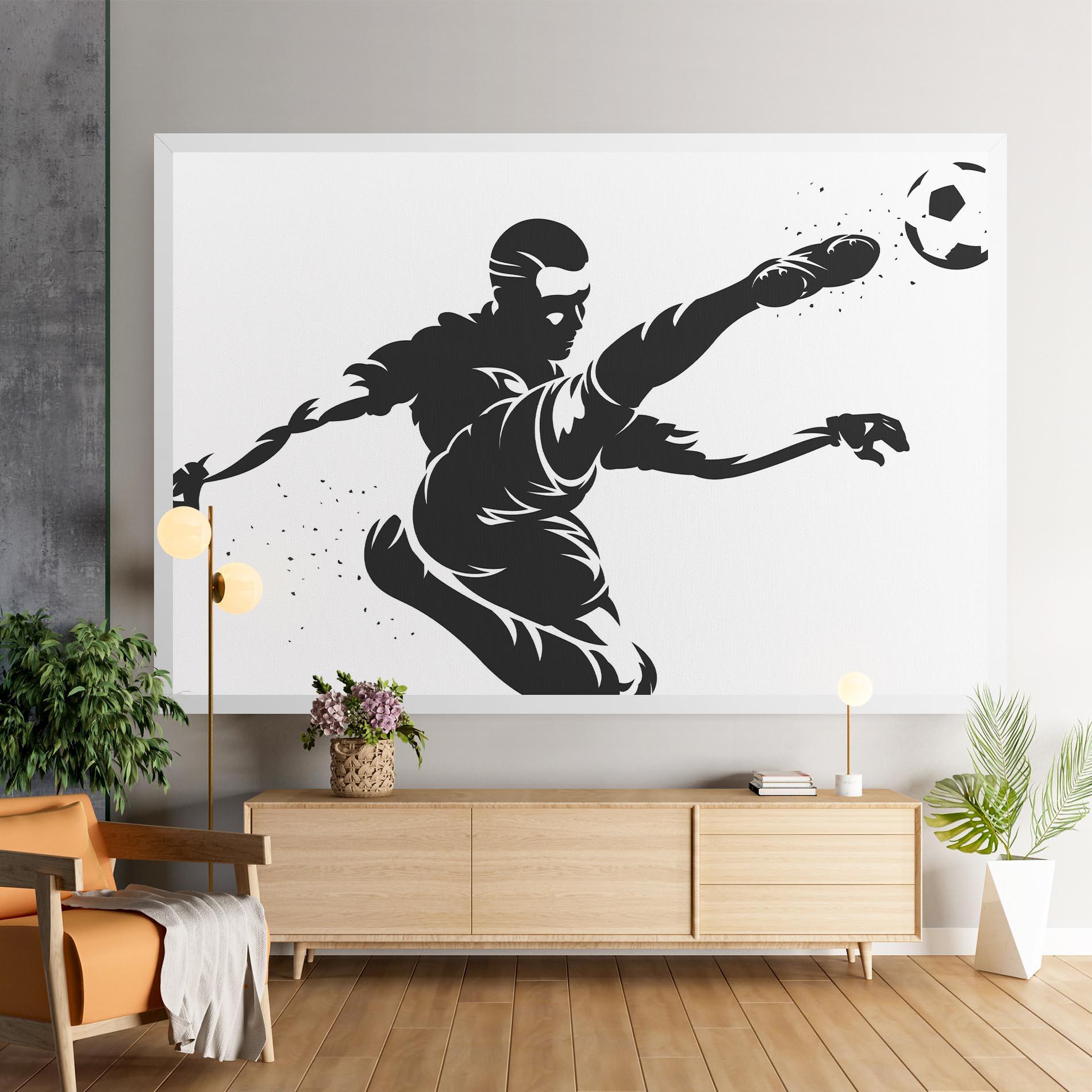 Leinwandbild Air Football mockup 9