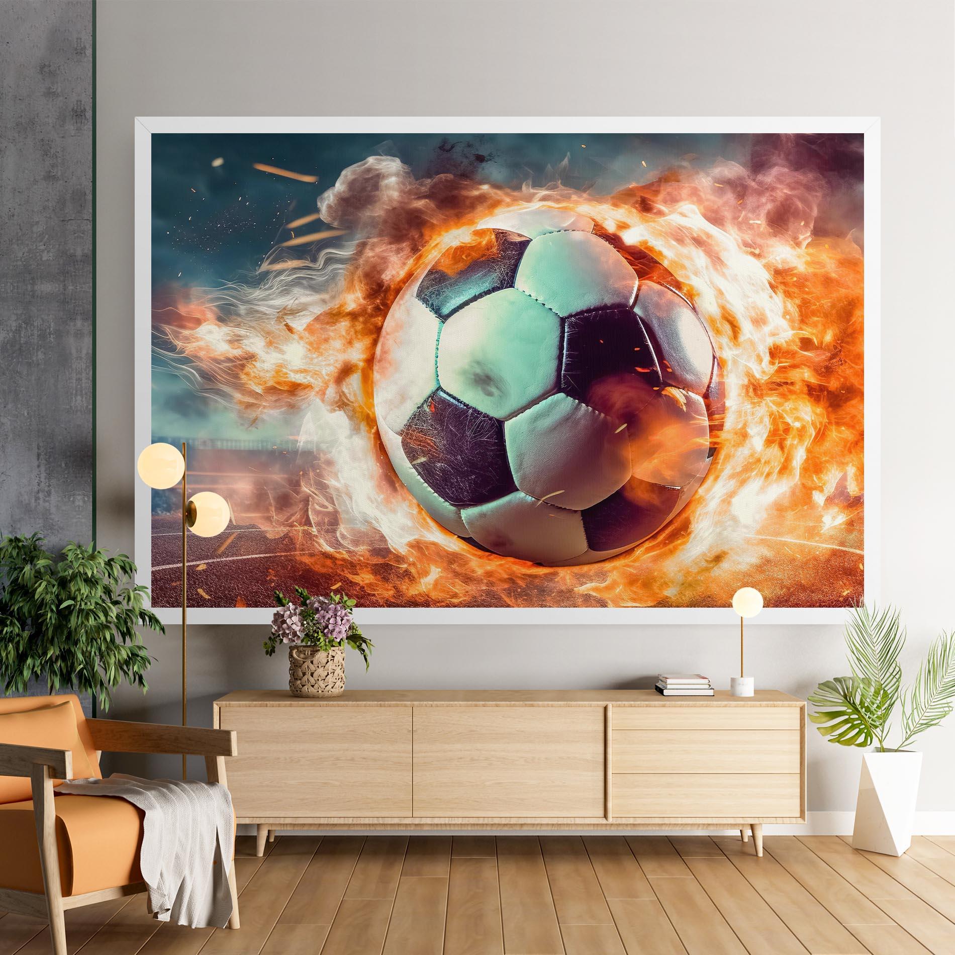 Leinwandbild Football Explosion mockup 9