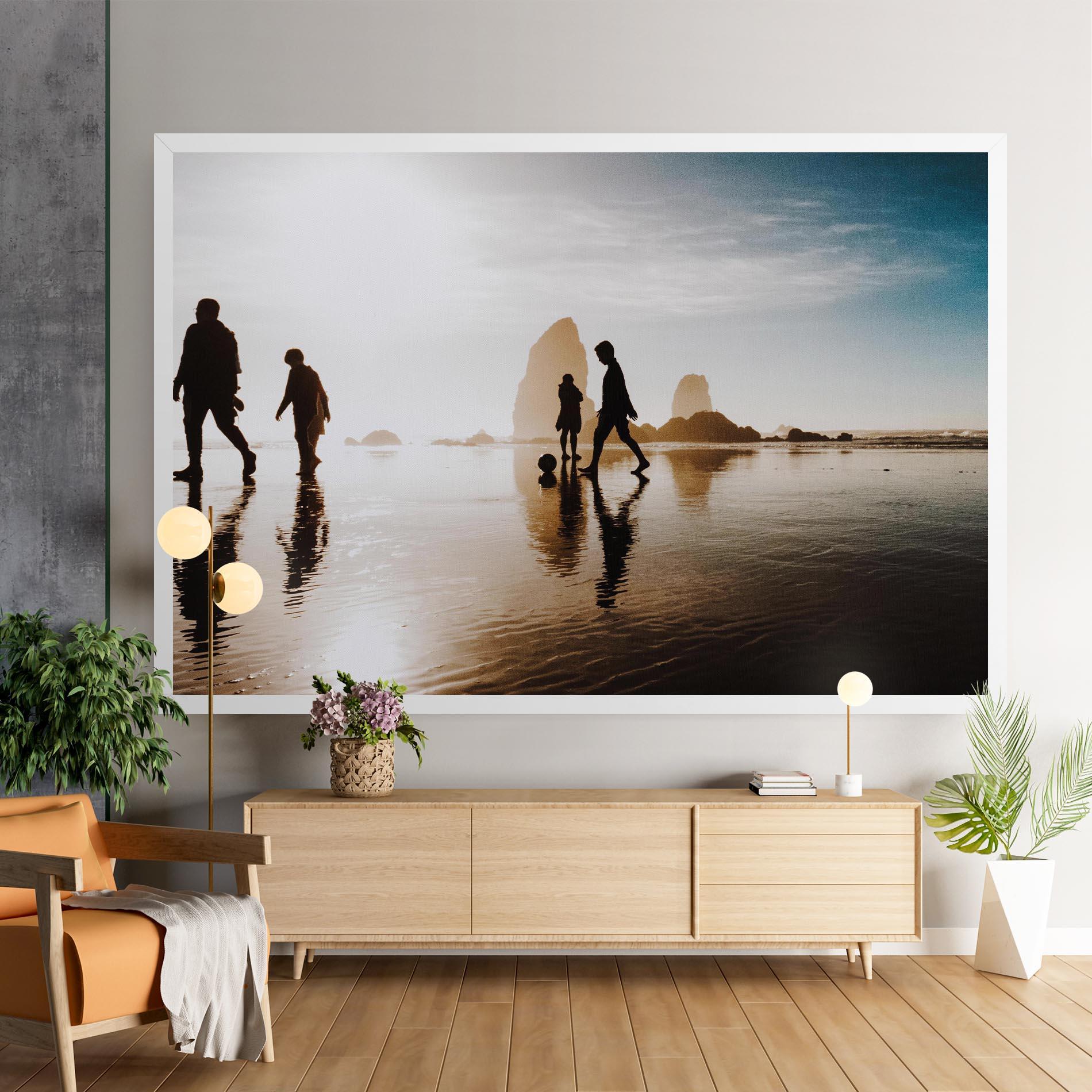 Leinwandbild Football On Water mockup 9