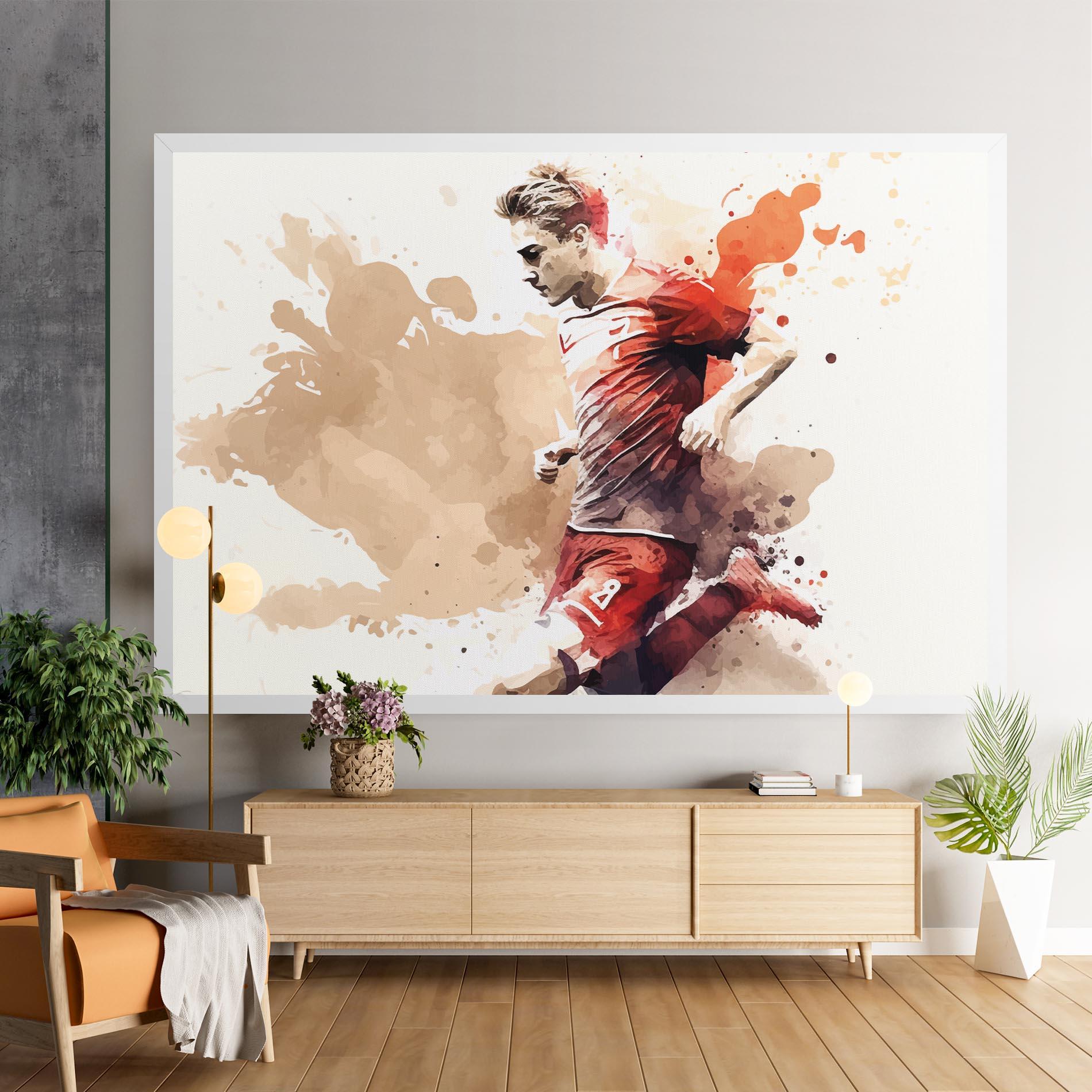 Leinwandbild Football Red Cream mockup 9