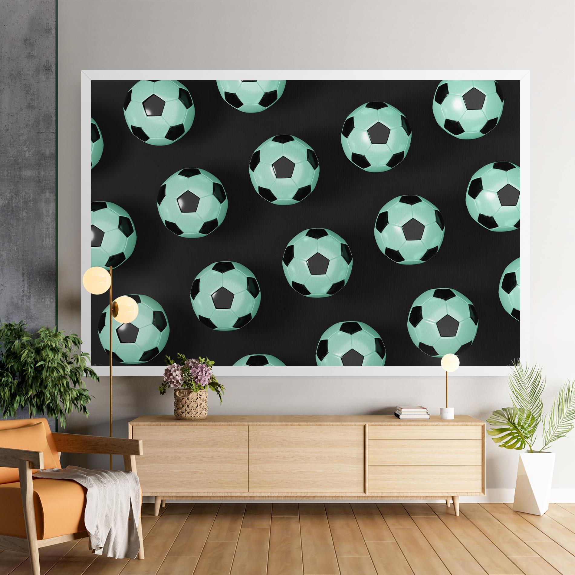 Leinwandbild Green Light Football mockup 9