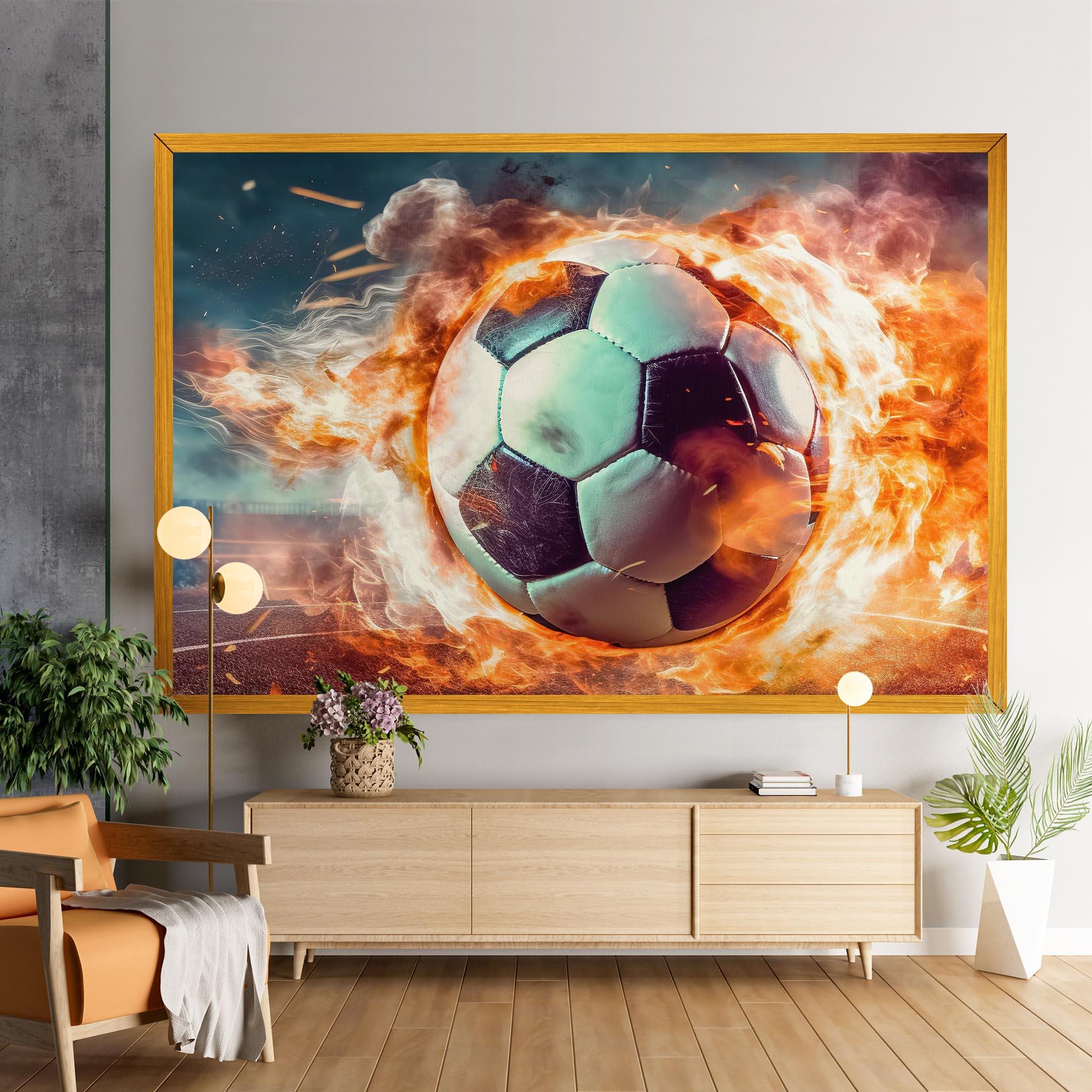 Leinwandbild Football Explosion mockup 9