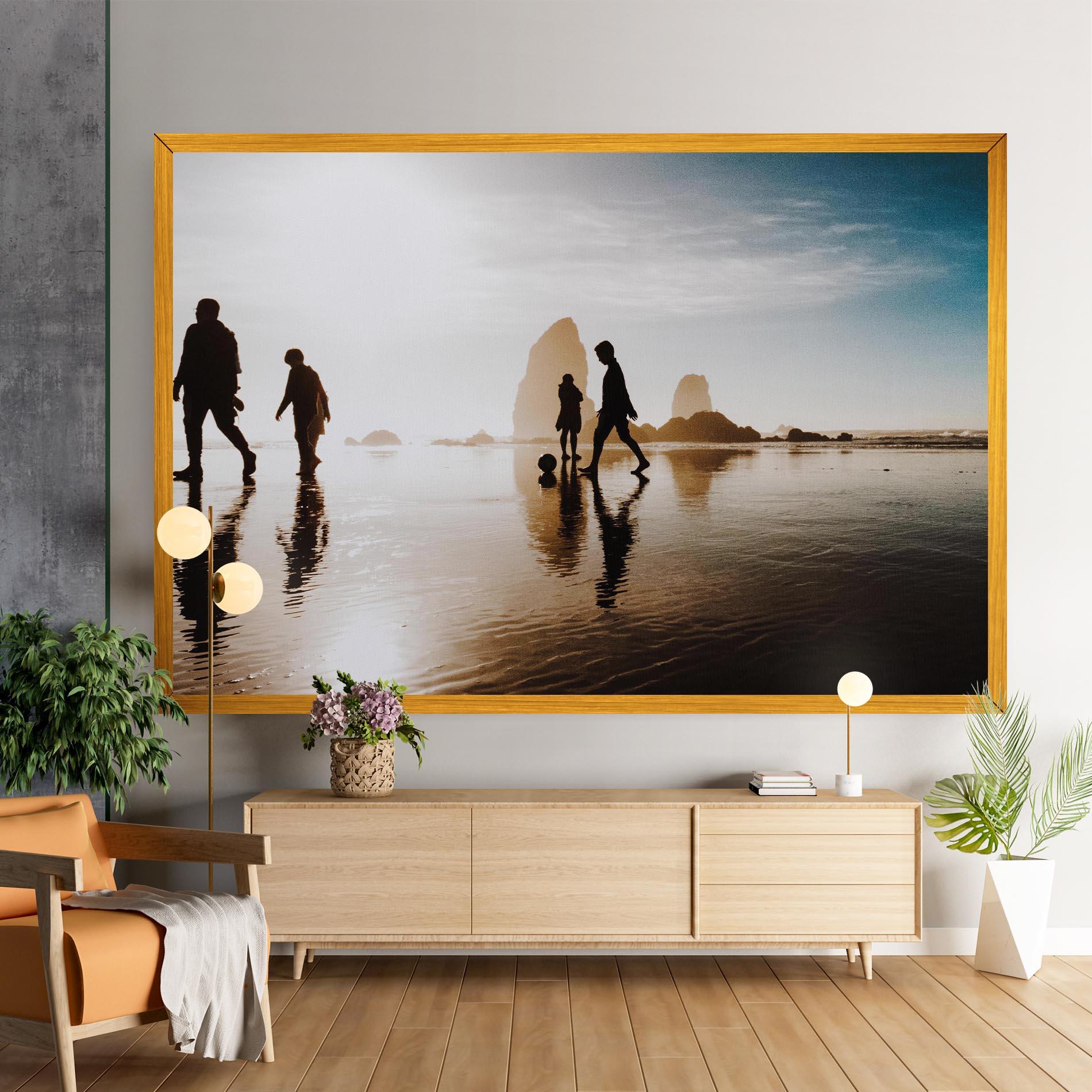 Leinwandbild Football On Water mockup 9