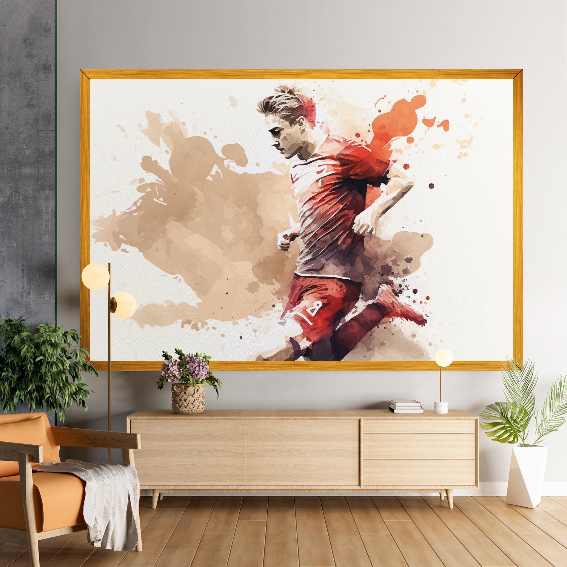 Leinwandbild Football Red Cream mockup 9