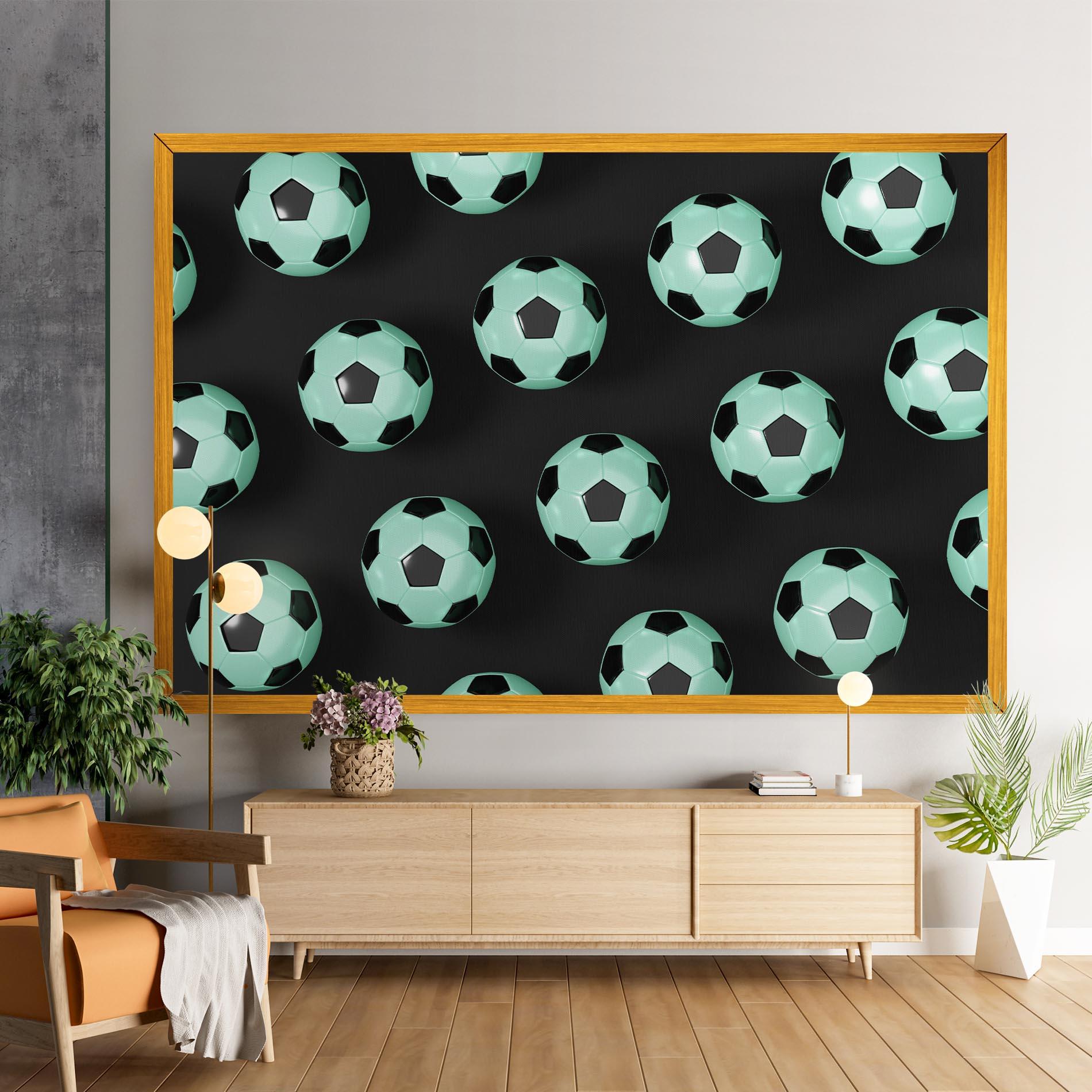 Leinwandbild Green Light Football mockup 9