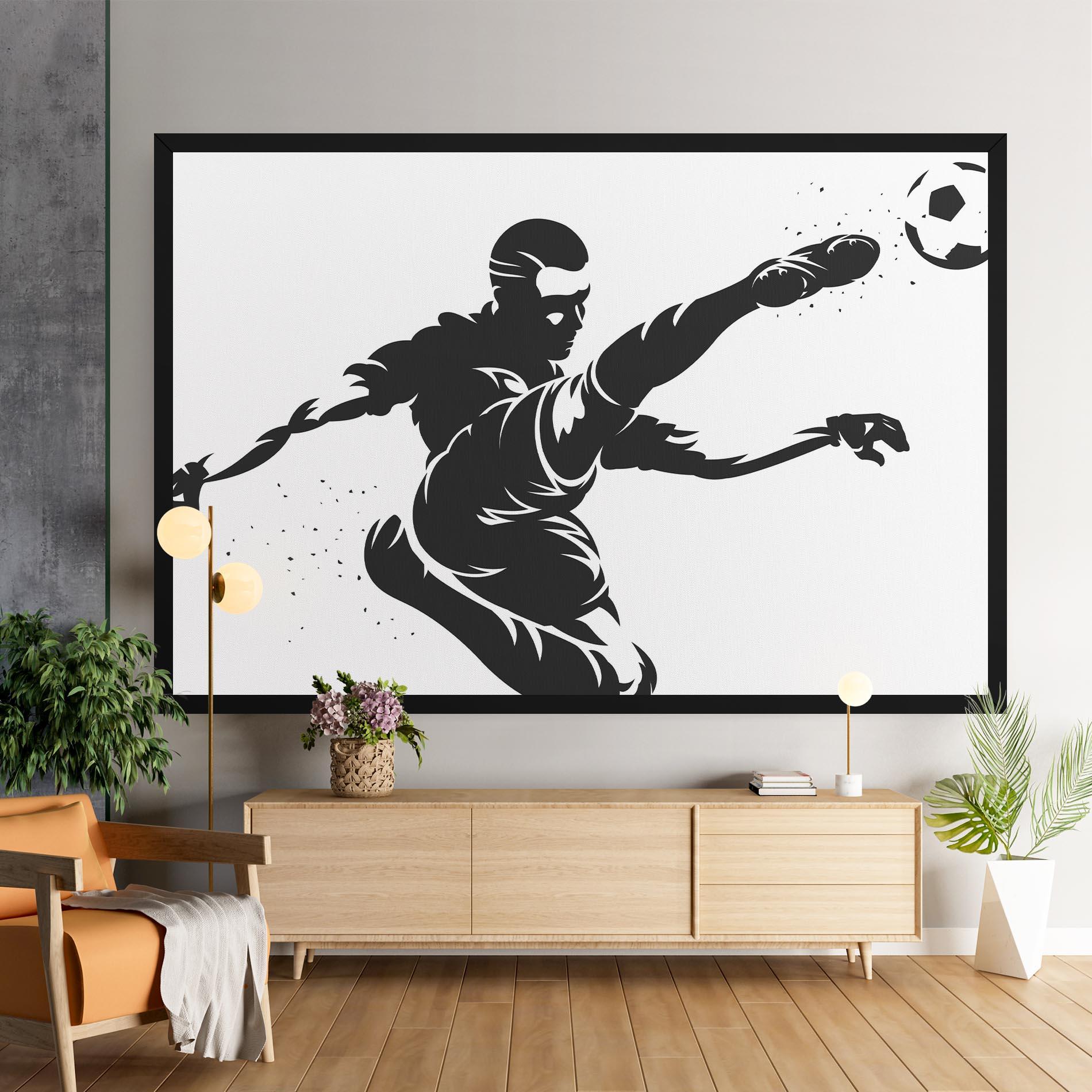 Leinwandbild Air Football mockup 9