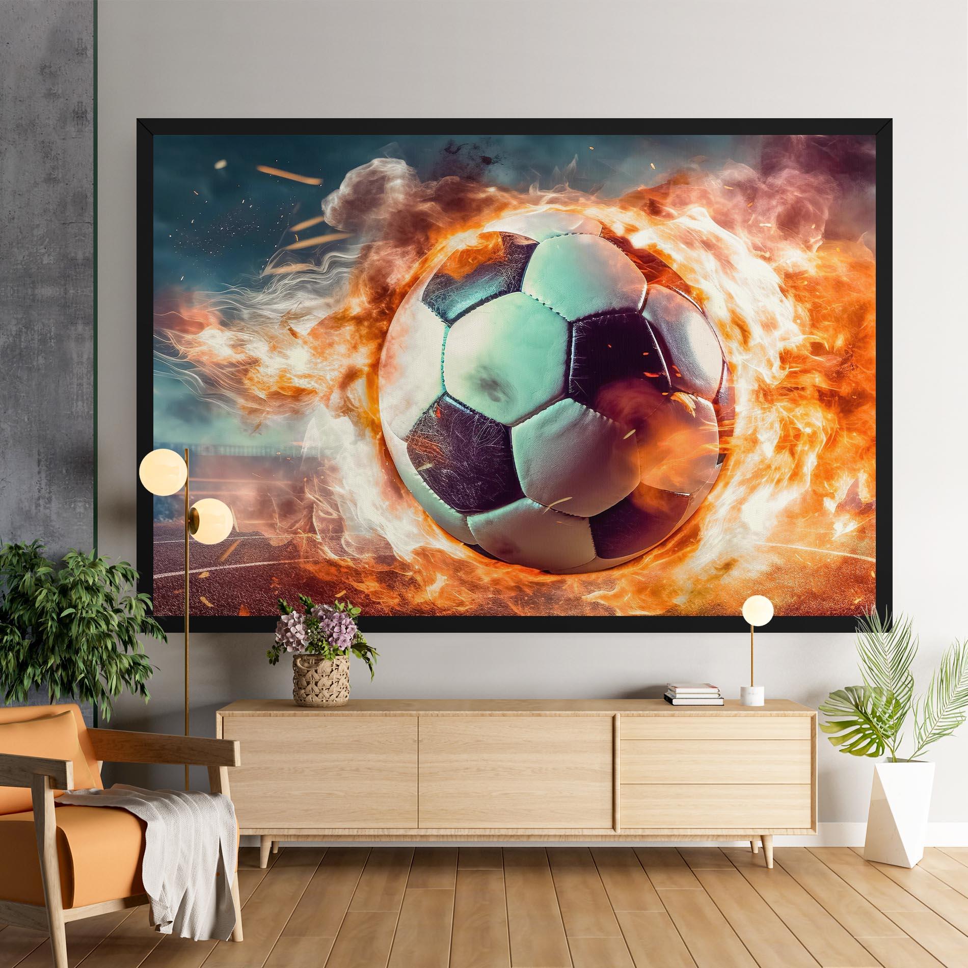 Leinwandbild Football Explosion mockup 9