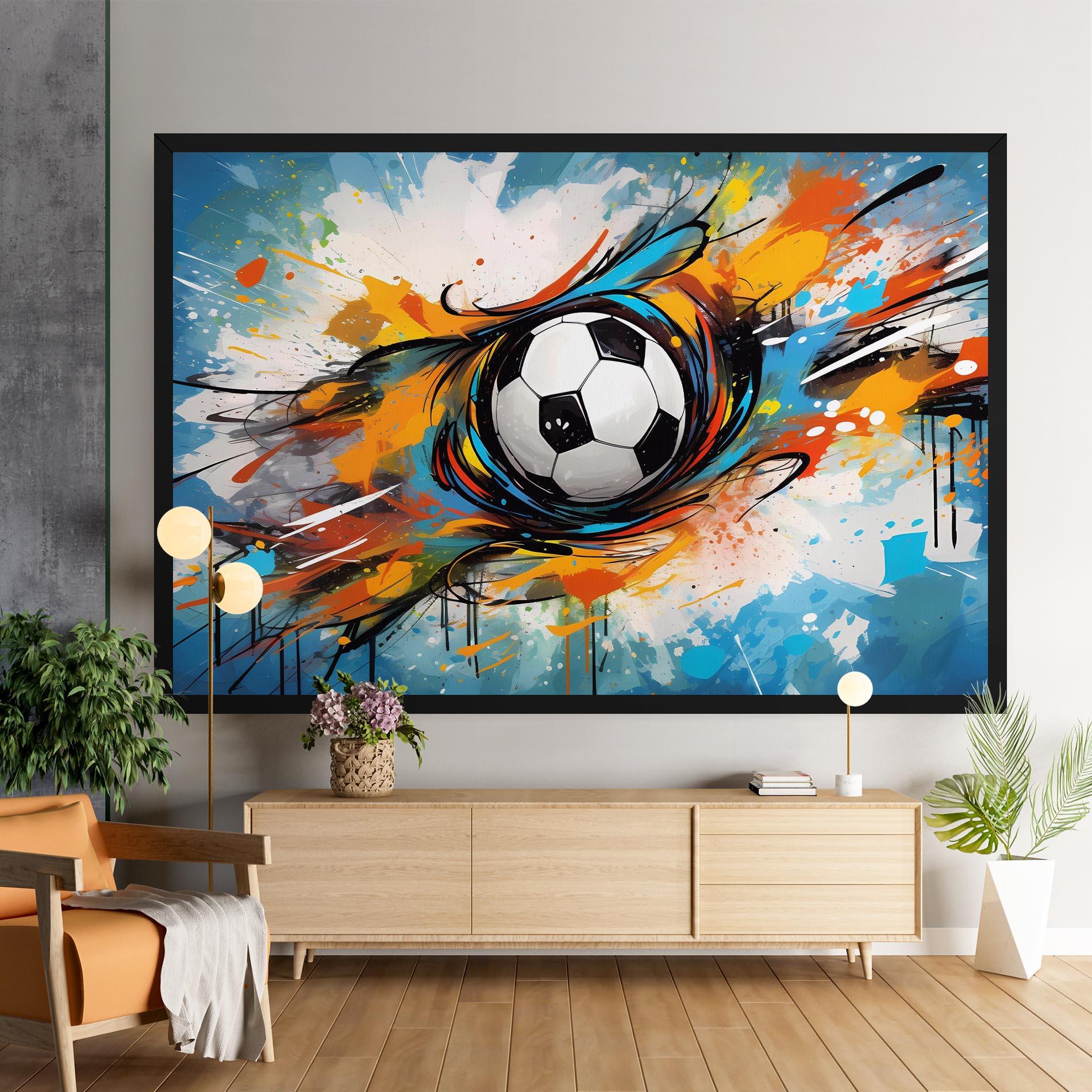 Leinwandbild Football Flight Graffiti mockup 9