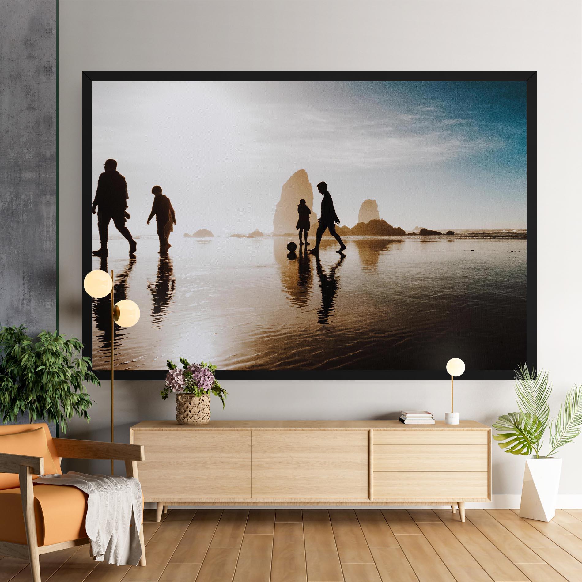 Leinwandbild Football On Water mockup 9