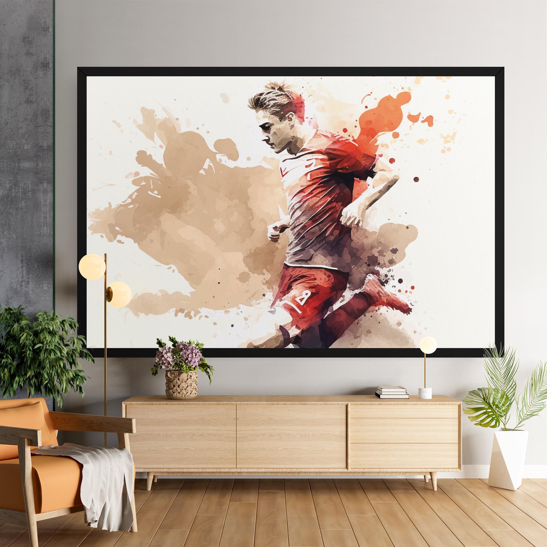 Leinwandbild Football Red Cream mockup 9