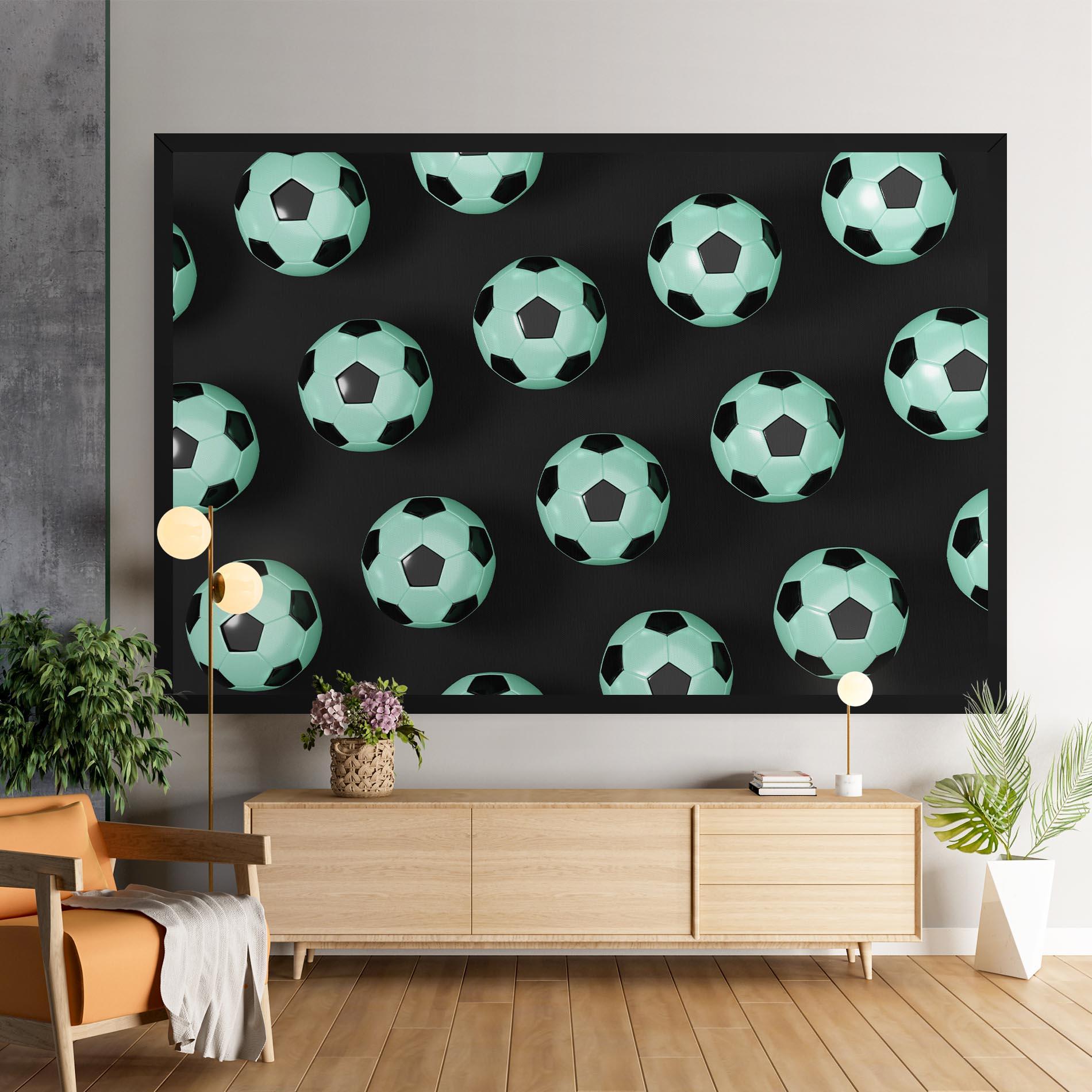 Leinwandbild Green Light Football mockup 9