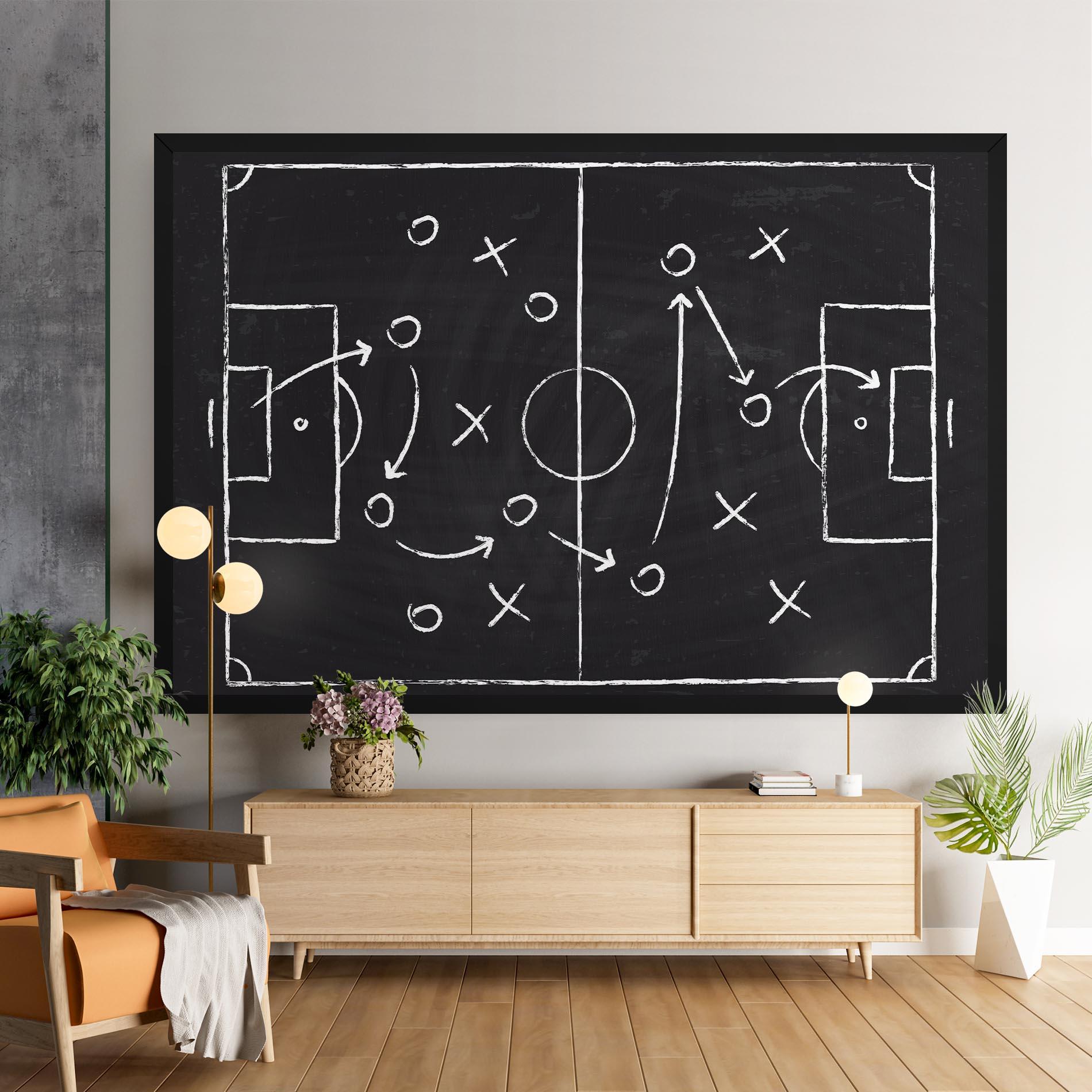 Leinwandbild Grey Board Football mockup 9