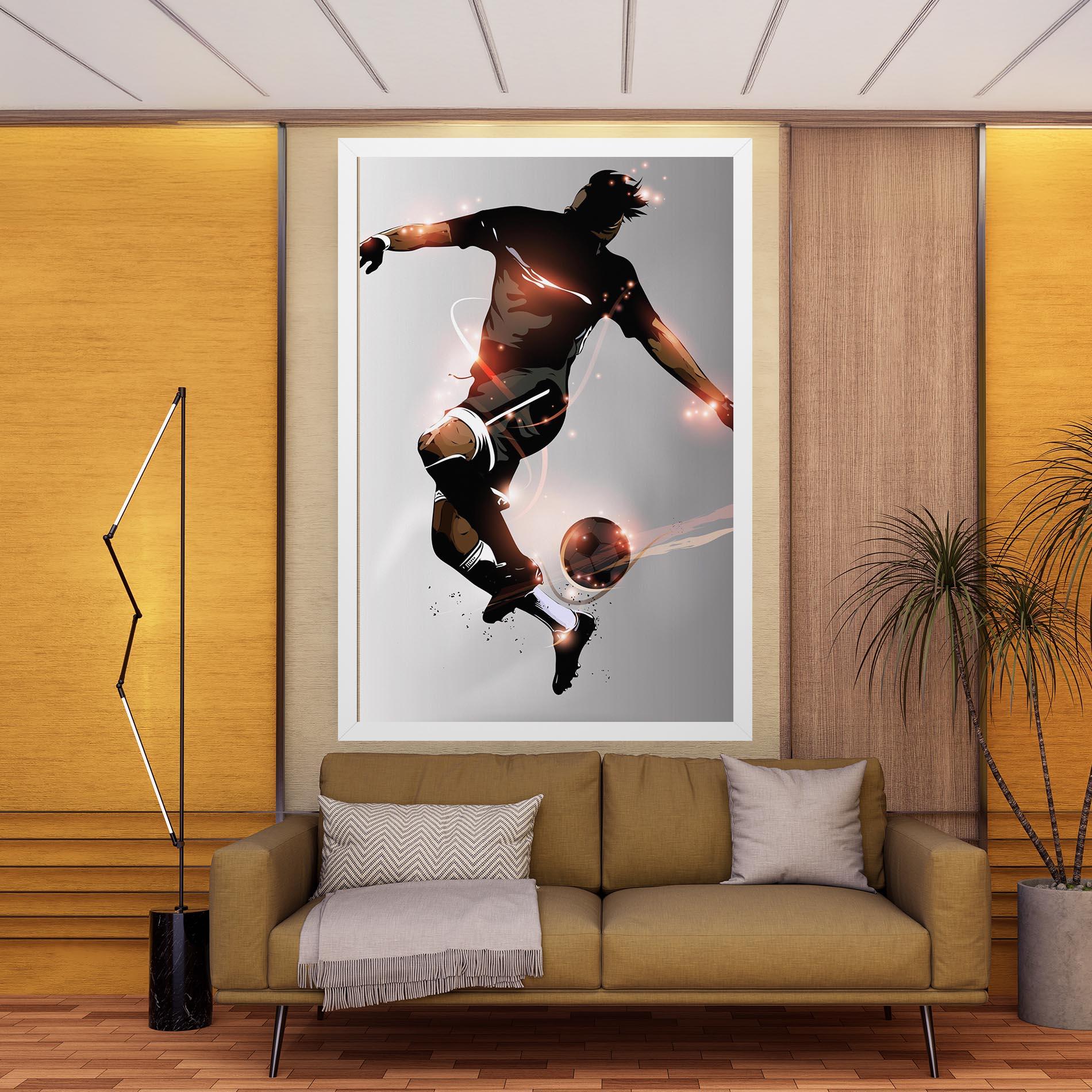Leinwandbild Football Jump mockup 9