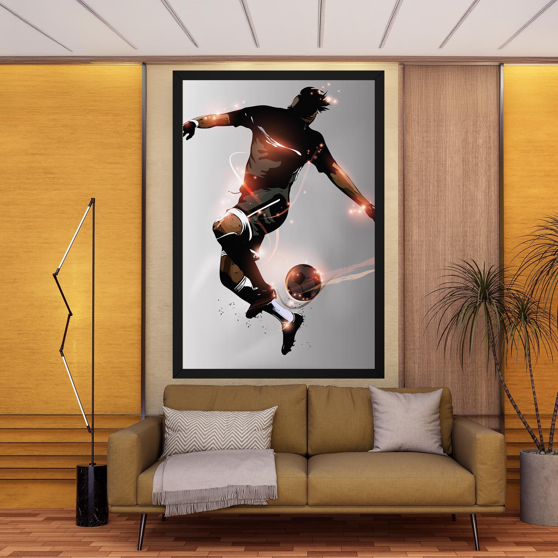 Leinwandbild Football Jump mockup 9