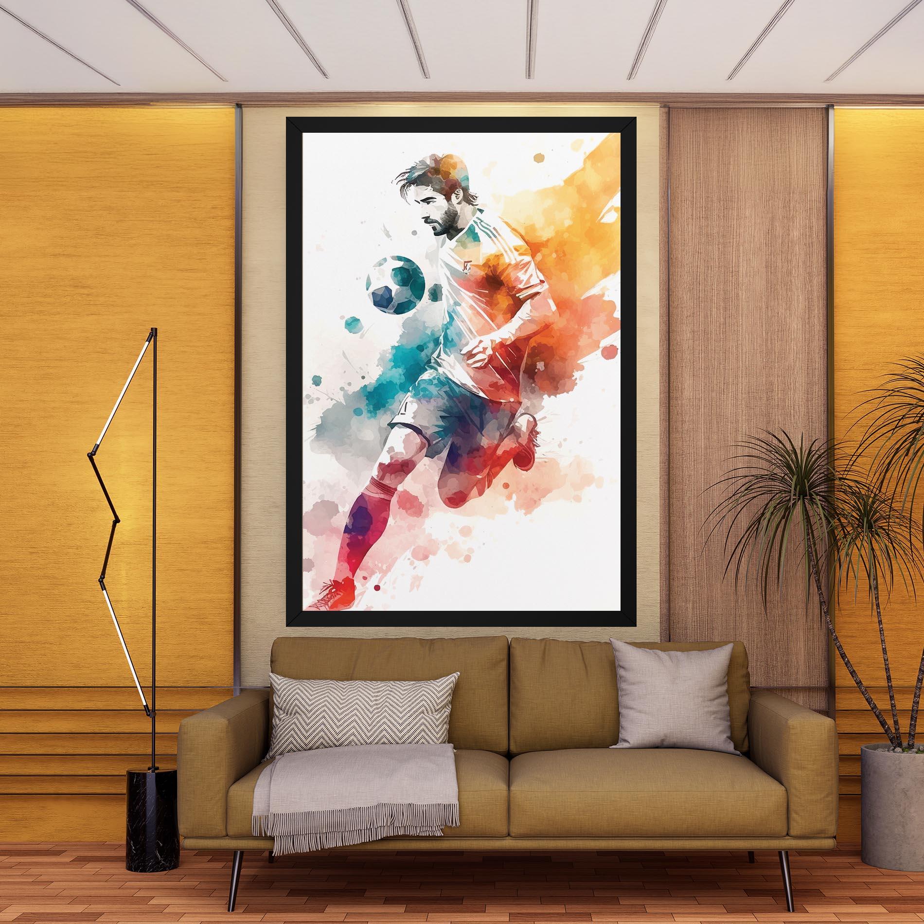 Leinwandbild Football Watercolor mockup 9