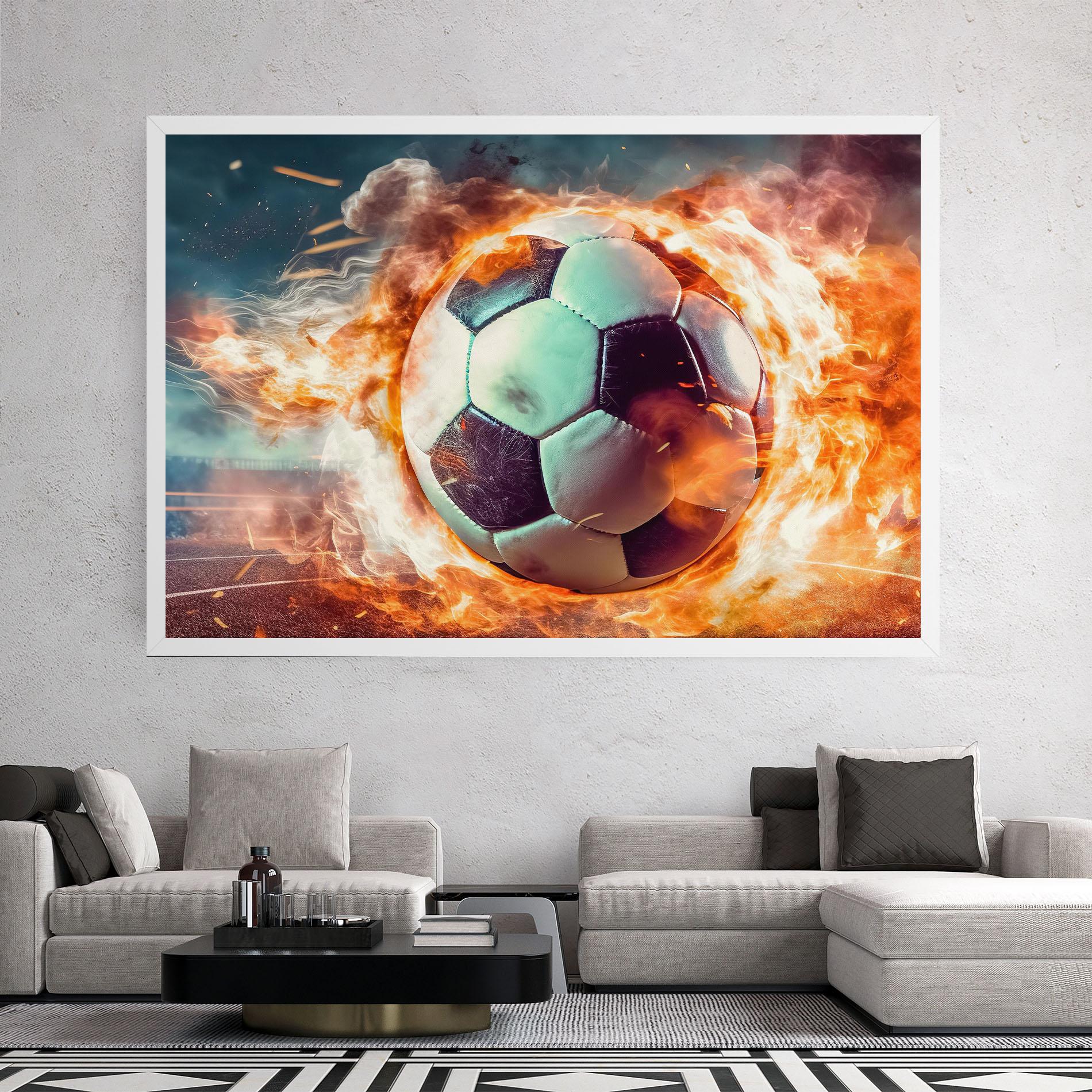 Leinwandbild Football Explosion mockup 2