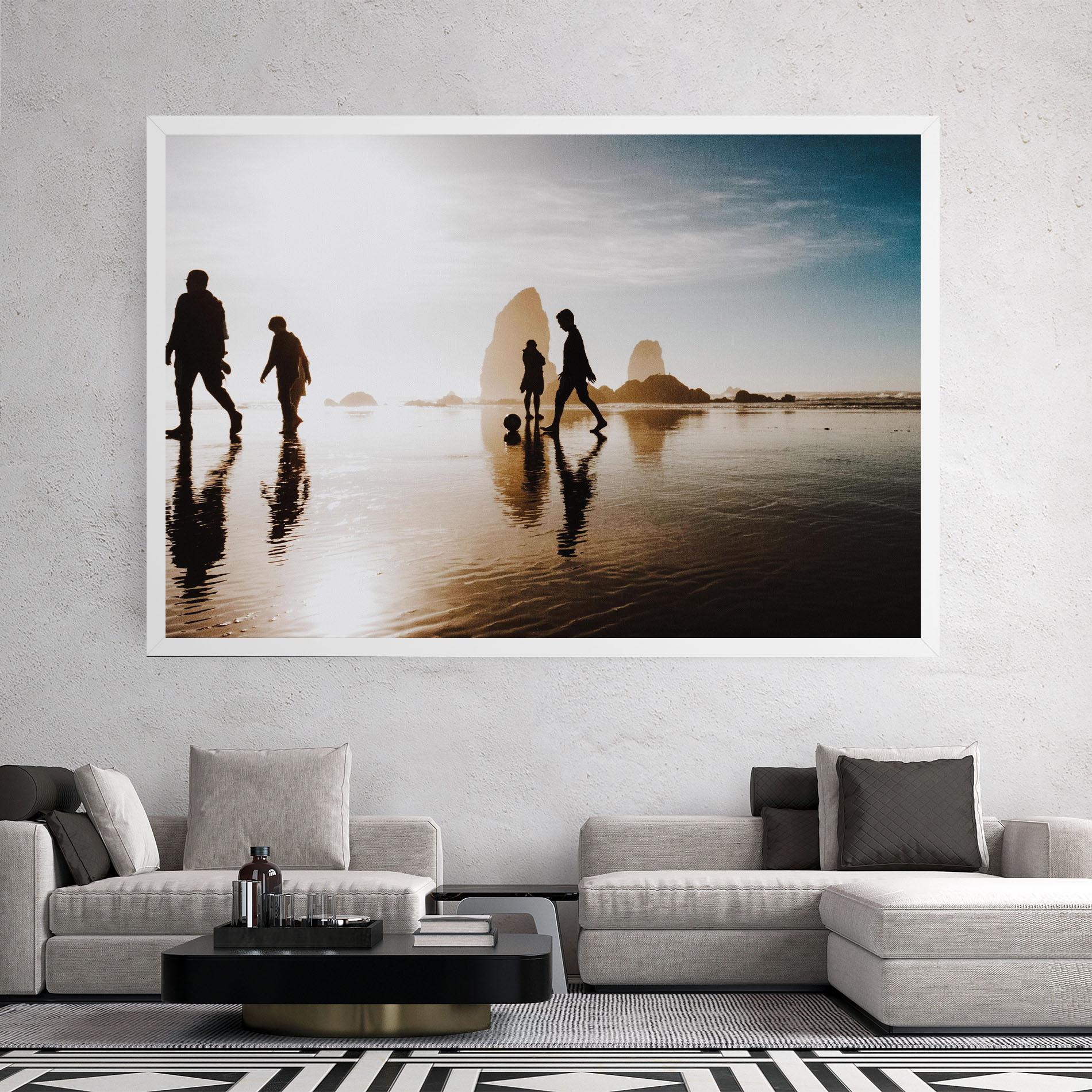 Leinwandbild Football On Water mockup 2