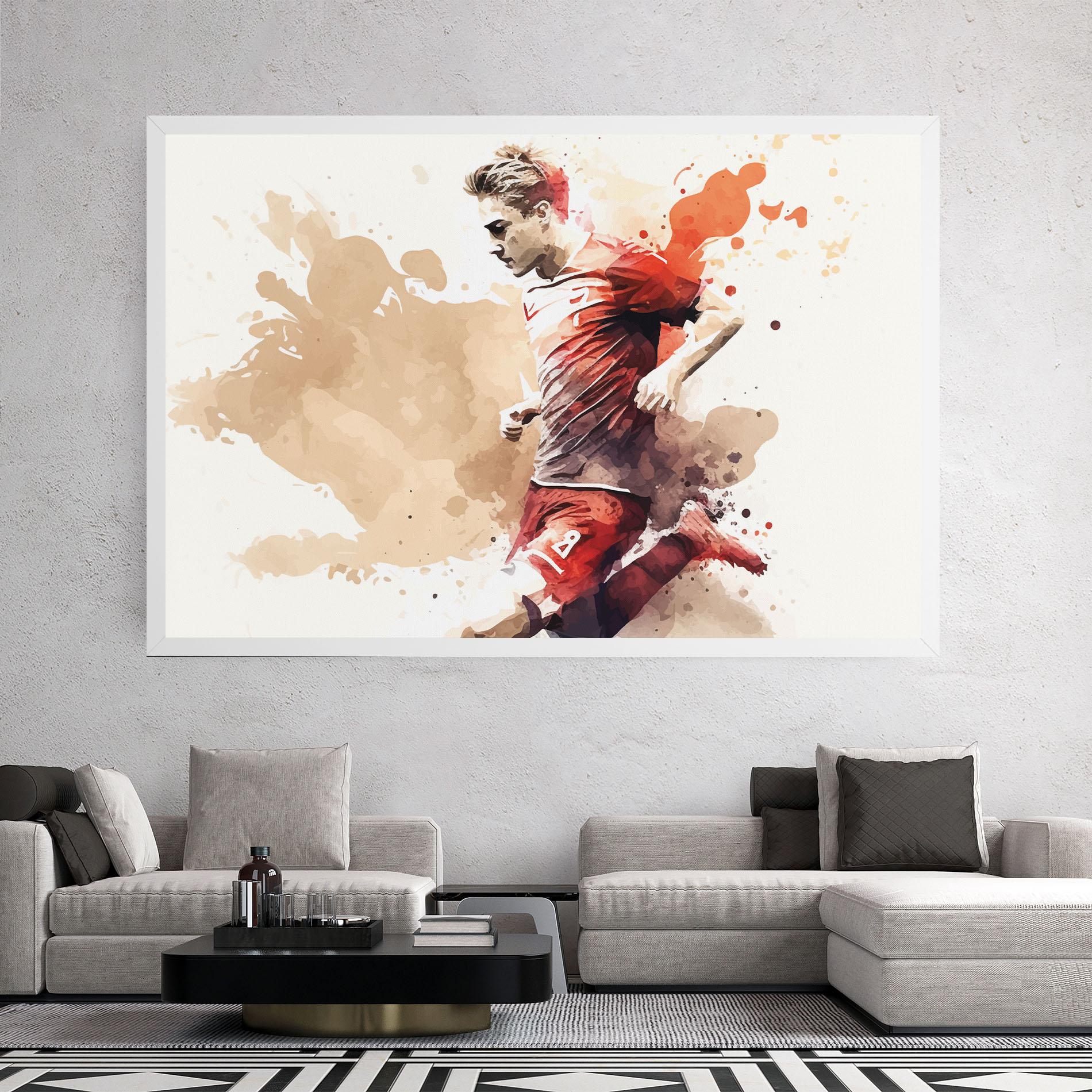 Leinwandbild Football Red Cream mockup 2