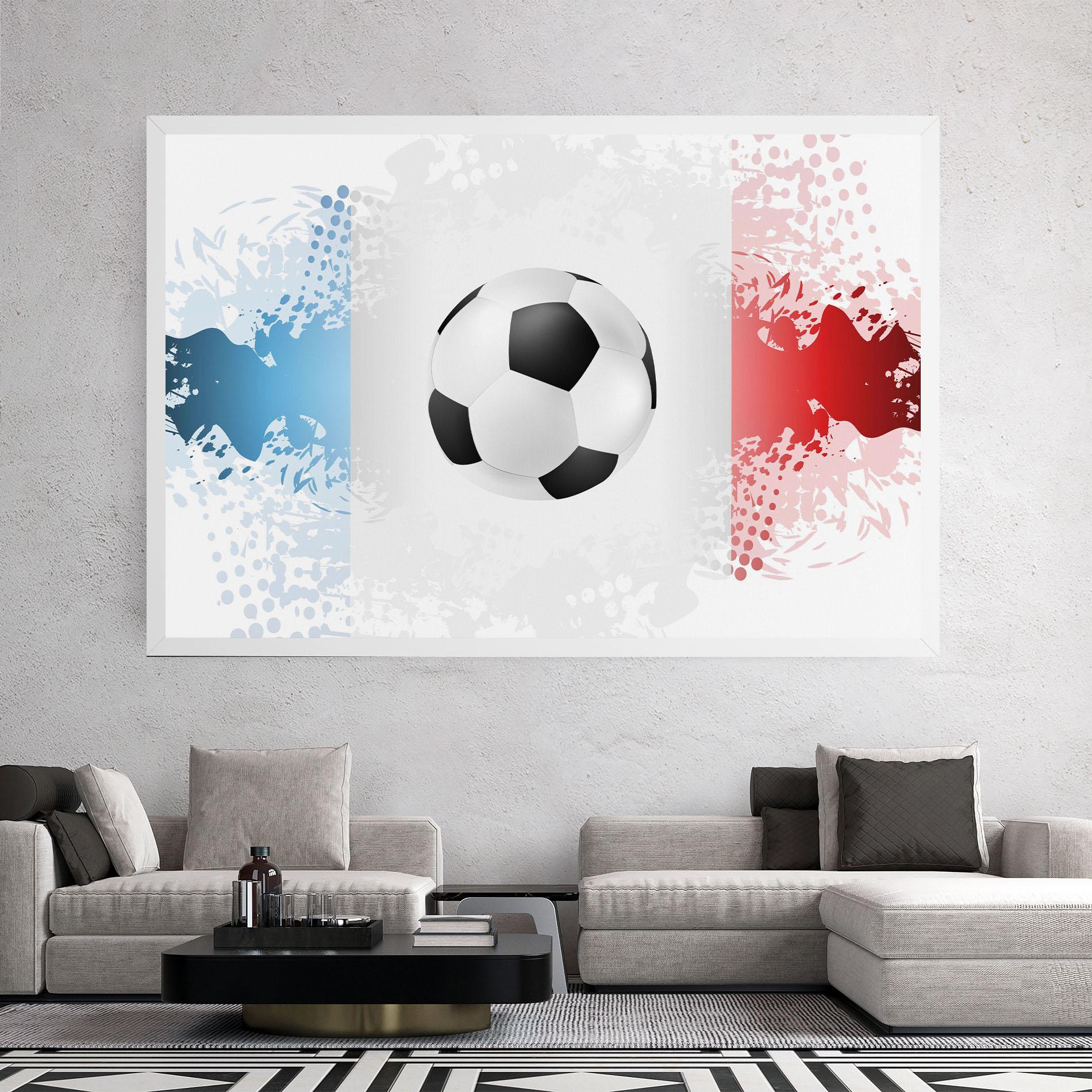 Leinwandbild France Football mockup 2