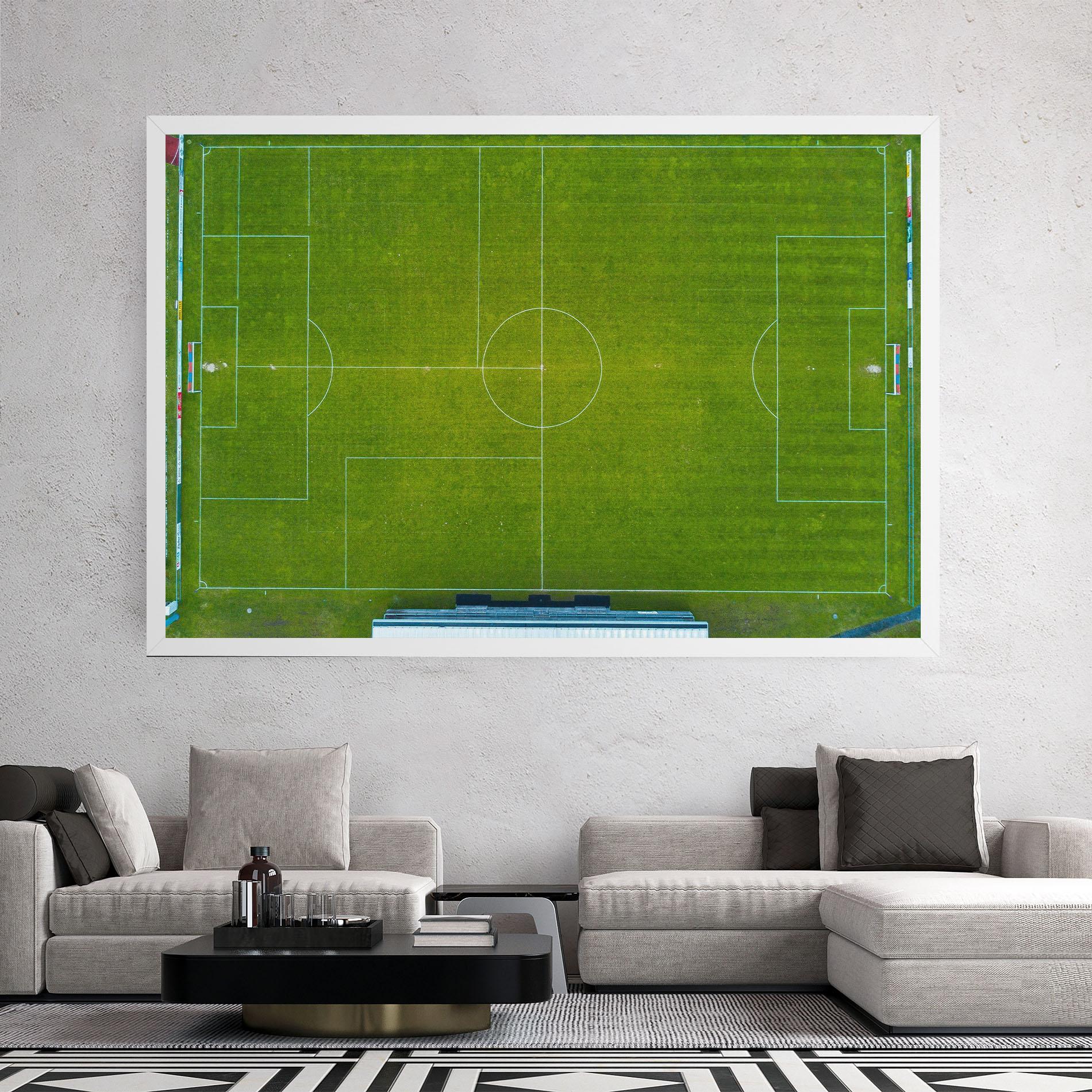 Leinwandbild Green Football Field mockup 2
