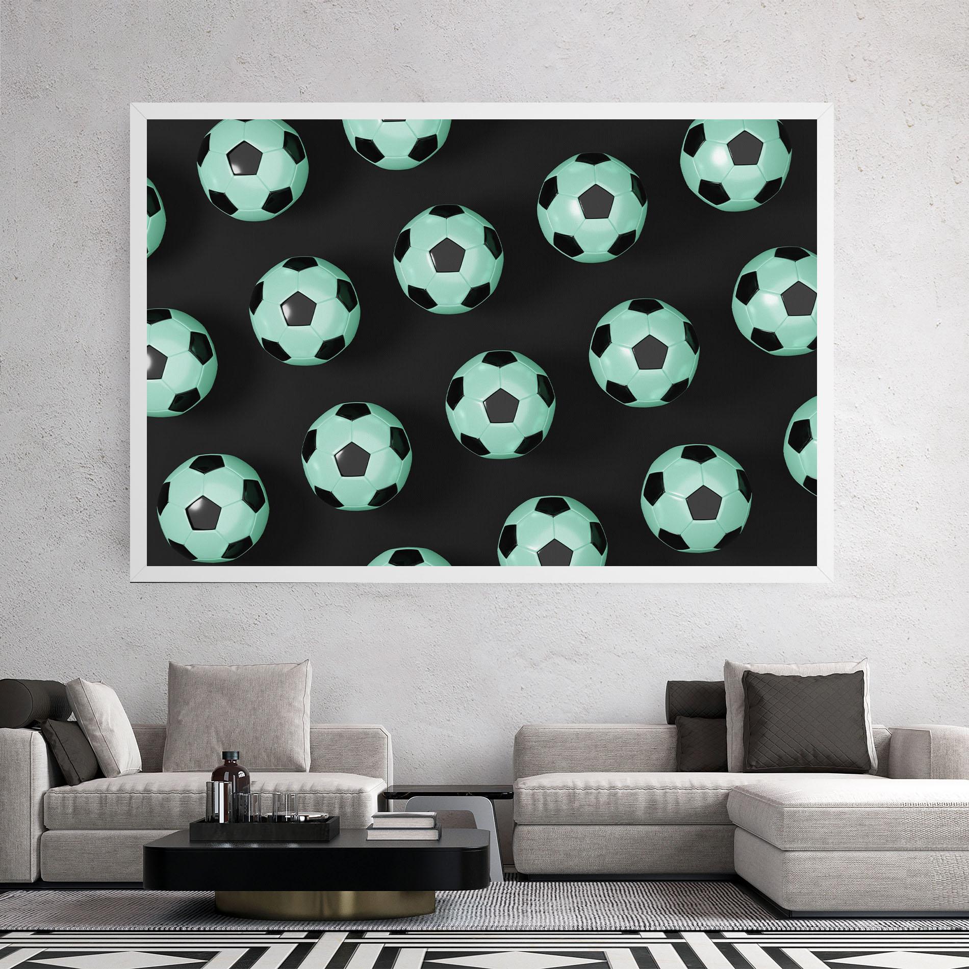 Leinwandbild Green Light Football mockup 2
