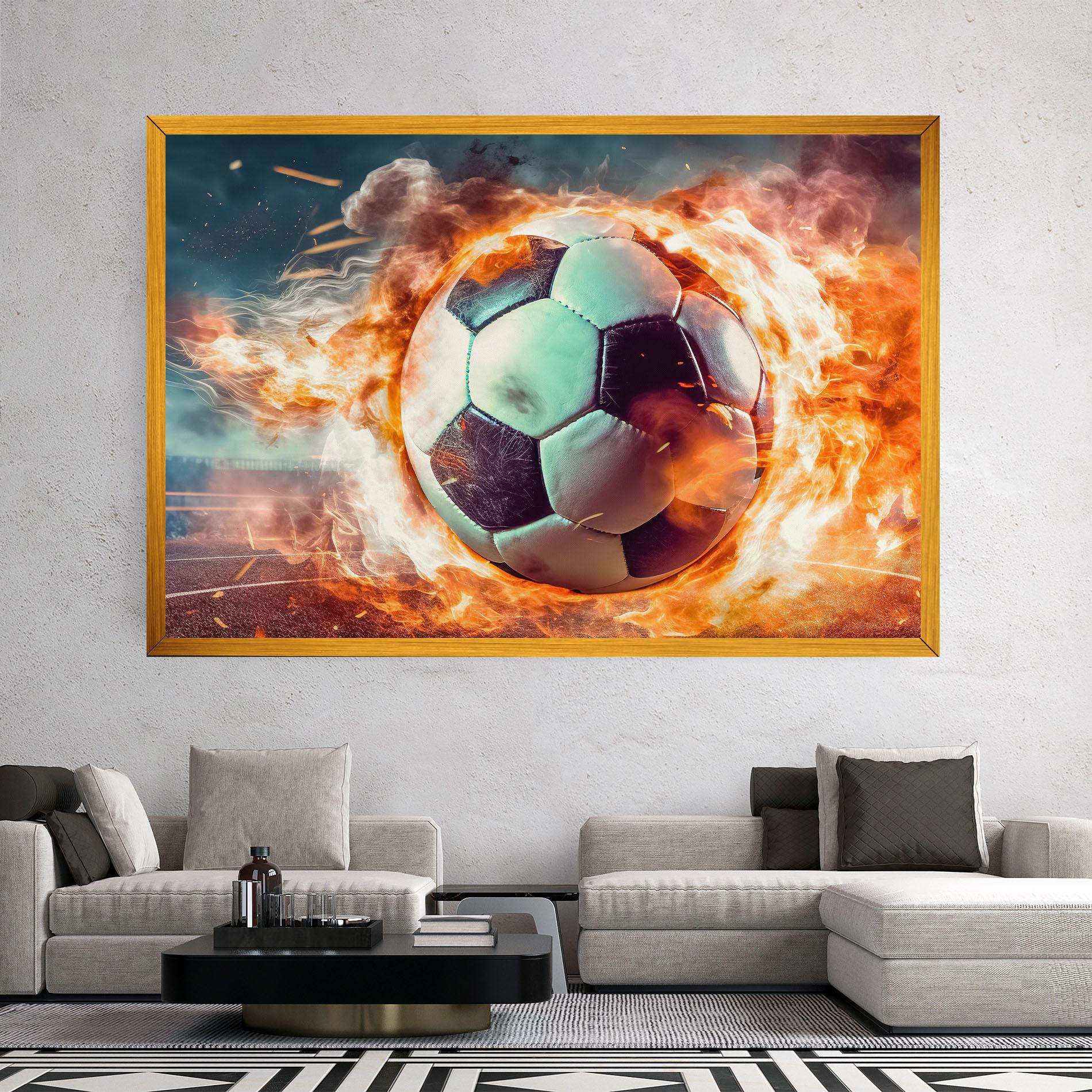 Leinwandbild Football Explosion mockup 2