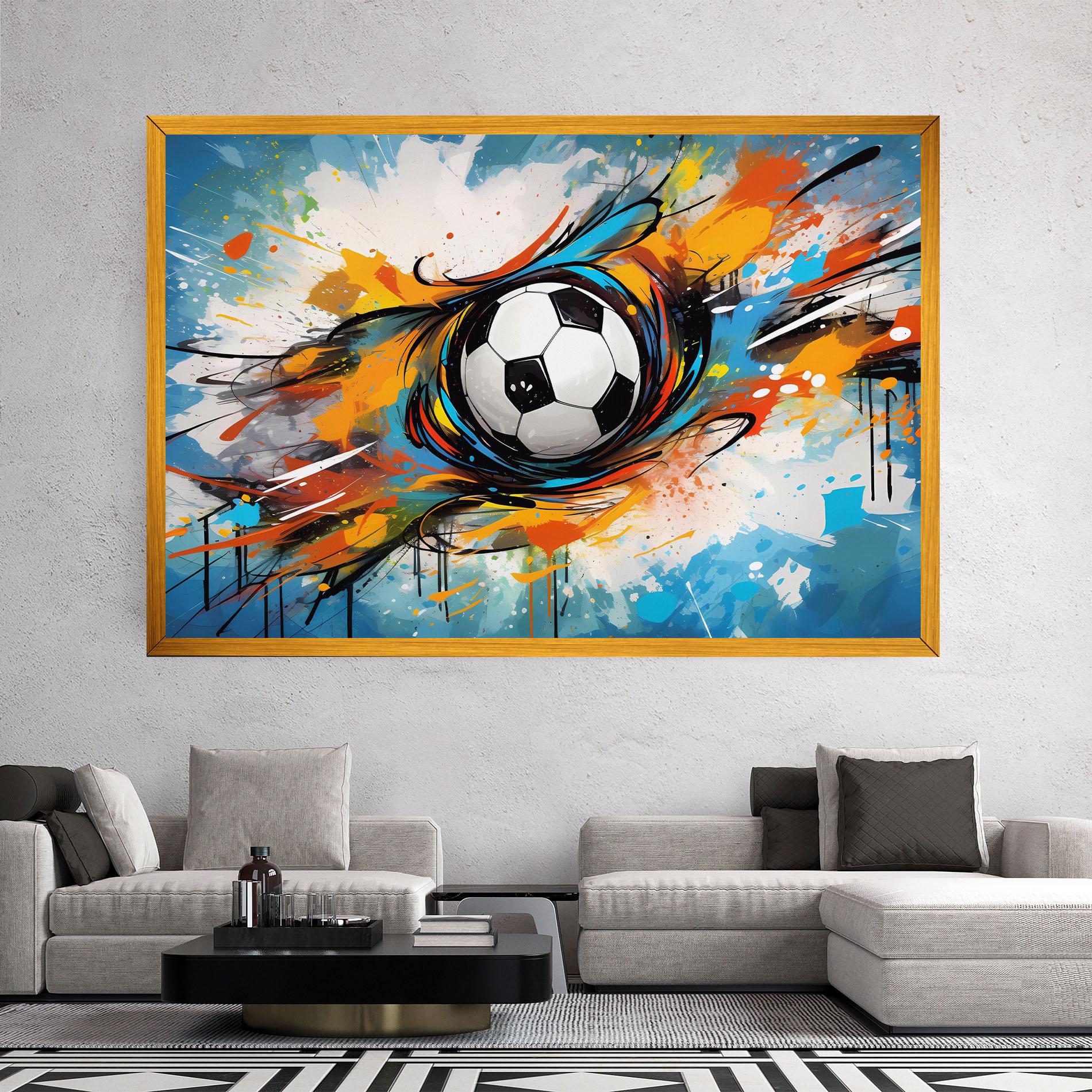 Leinwandbild Football Flight Graffiti mockup 2