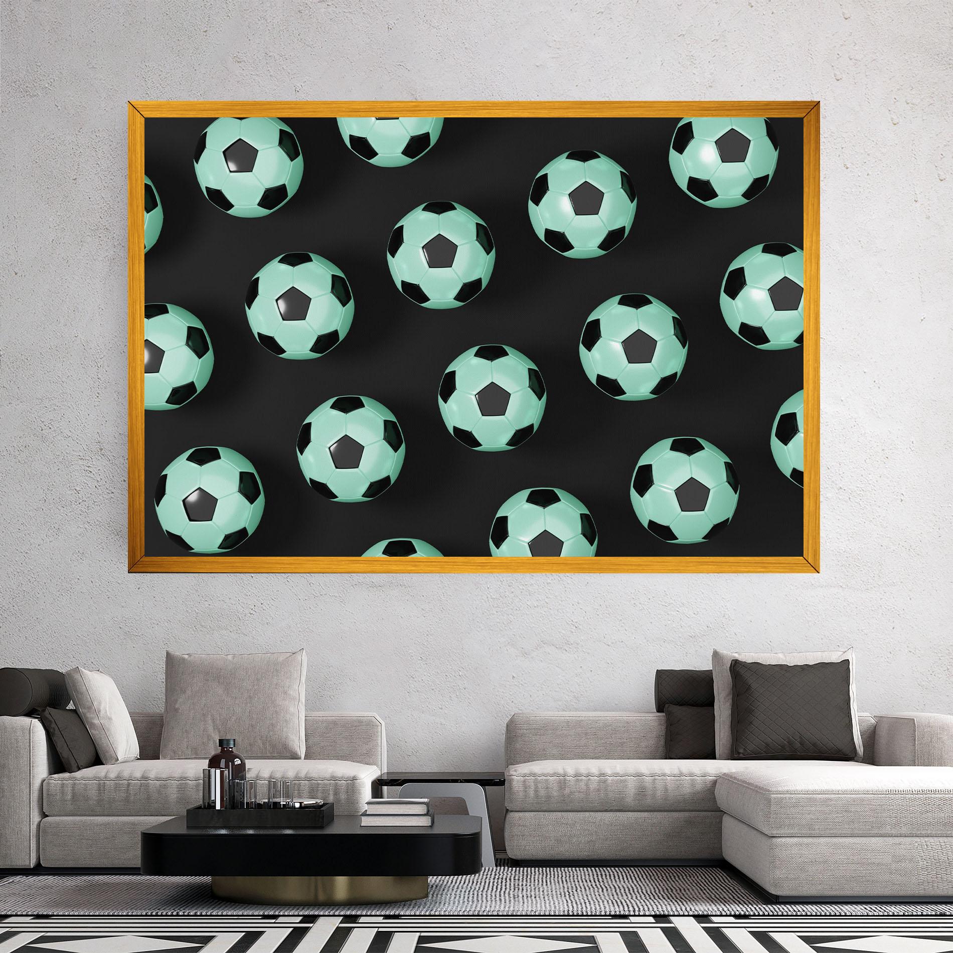 Leinwandbild Green Light Football mockup 2